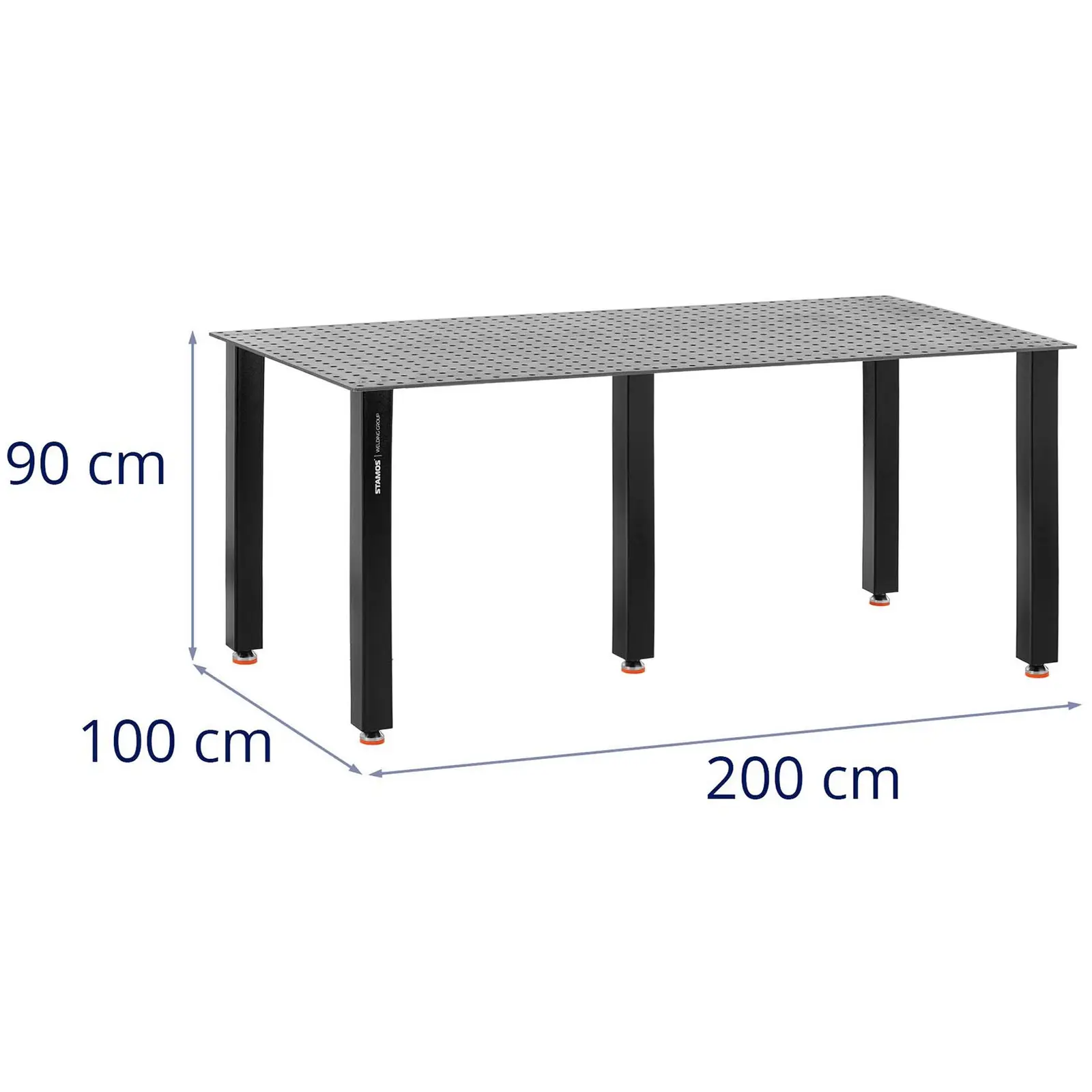 Svařovací stůl - 250 kg - 200 x 100 cm (Materiál: Ocel)