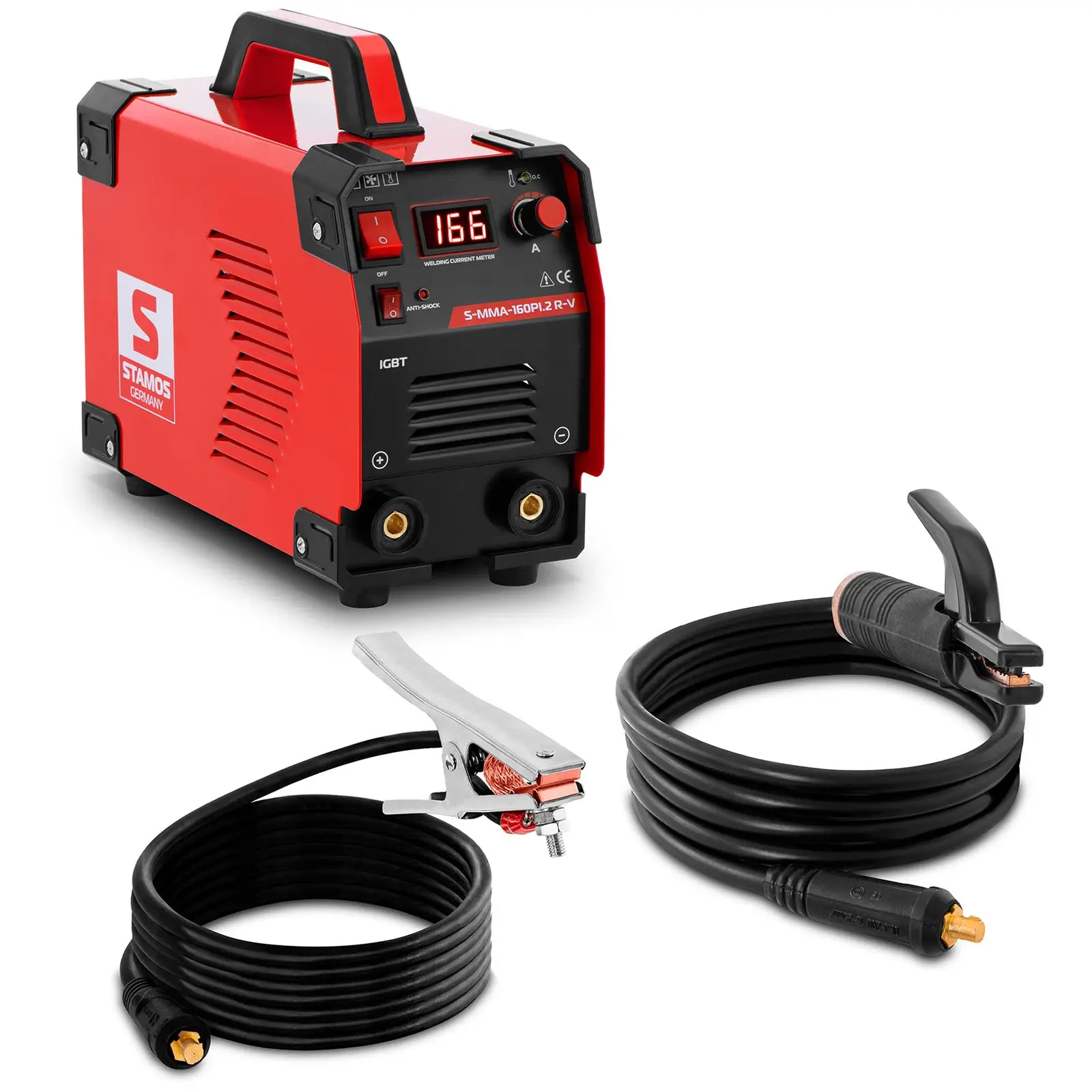 Electrode welder - 8 m cable - 160 A -  duty cycle 60% - IGBT - VRD