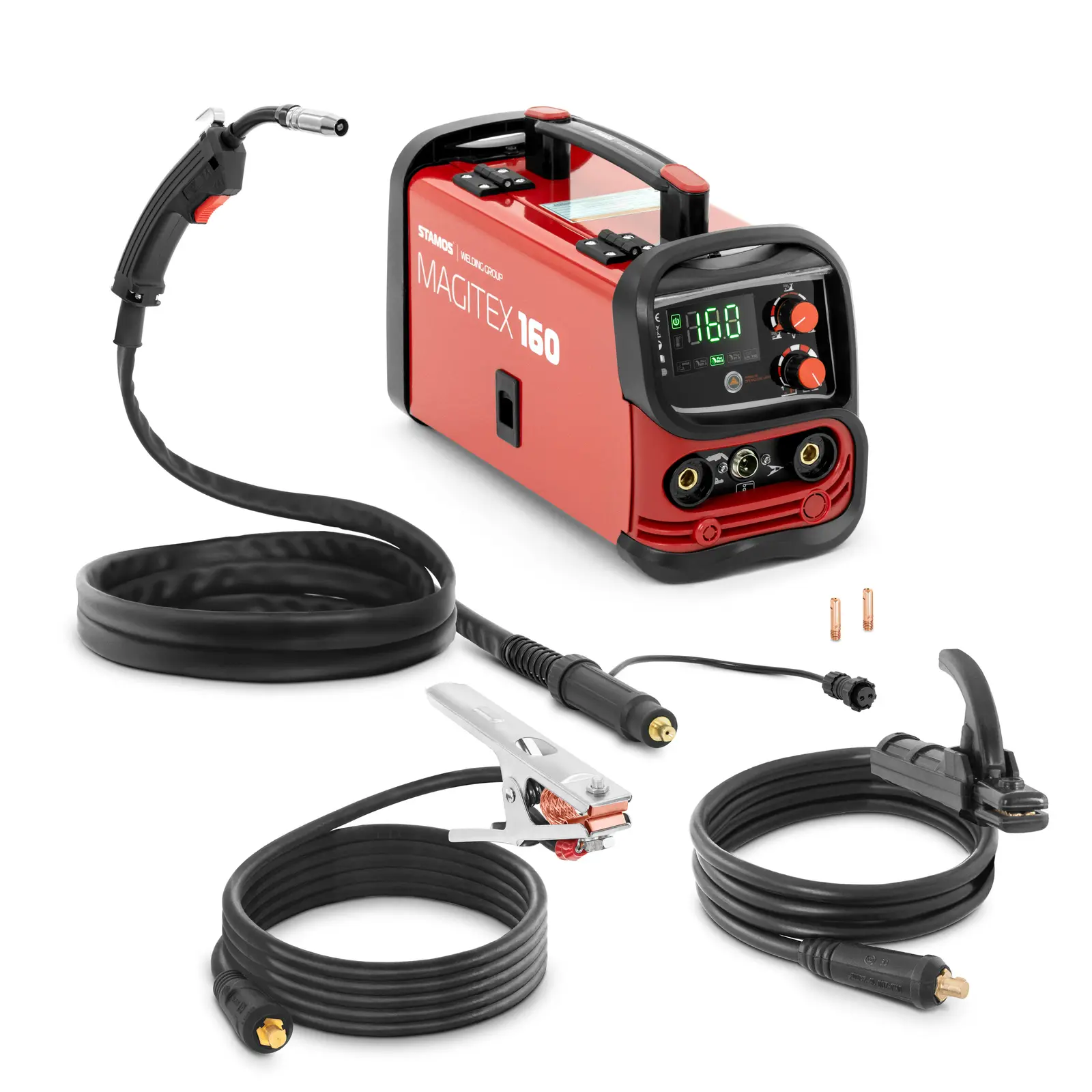 Gasless MIG Welder - 160 A - 60 % duty cycle - TIG Liftarc - MMA