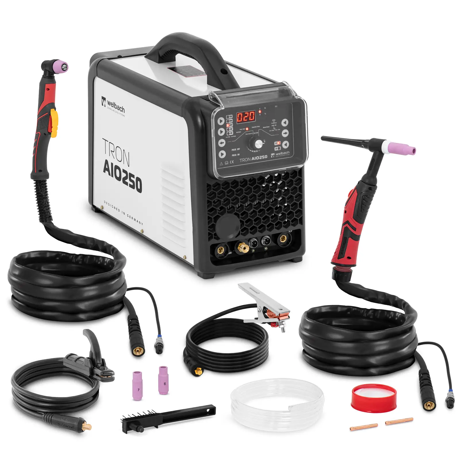 Soldadora multiproceso - TIG AC DC - MMA - 250 A - CUT 50 A - ciclo de trabajo: 60 % - pulso