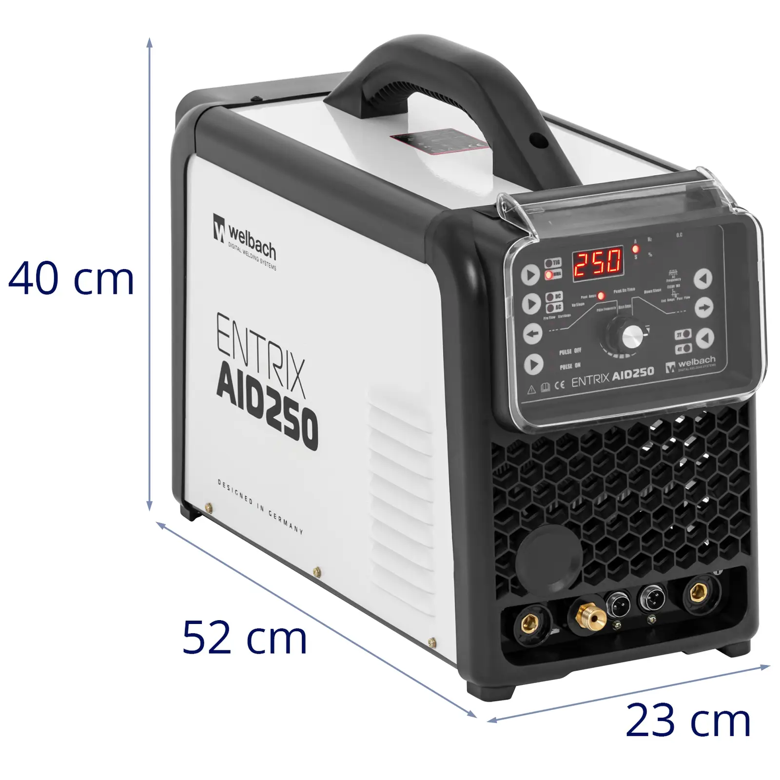 TIG svářečka - AC DC - 250 A - 60 % Duty Cycle - 2T/4T - MMA (Anti Stick: Ne)