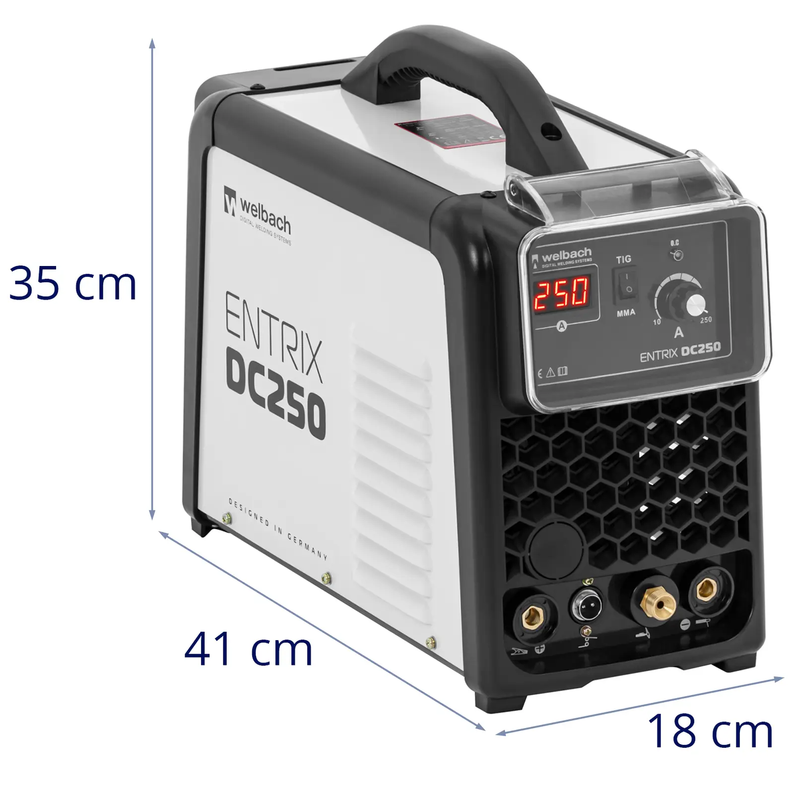 Máquina de soldar TIG - DC - 250 A - ciclo de trabalho 60% - LED - MMA