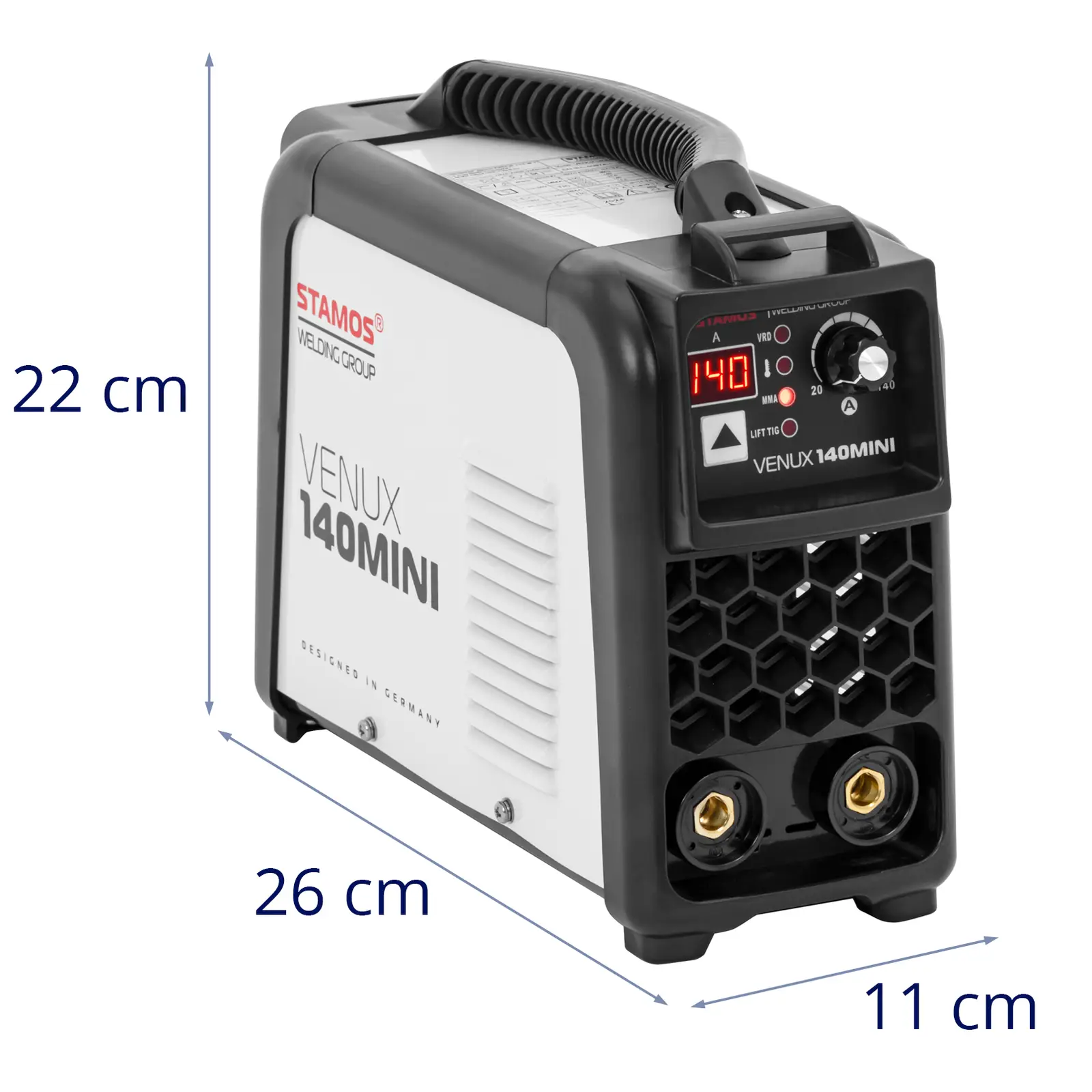 Elektroden Schweißgerät - 140 A - 60 % Duty Cycle - WIG Lift - IGBT - Anti-Stick - Hot Start