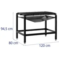 Plazminio pjaustymo stalas - 120 x 80 cm - 150 kg
