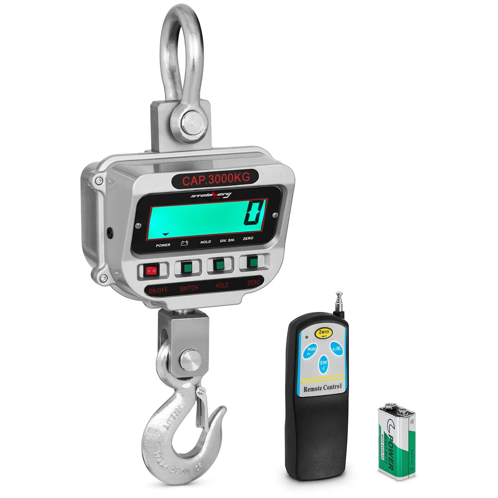 Balance suspendue - numérique - 3 000 kg/0,5 kg - avec écran LCD