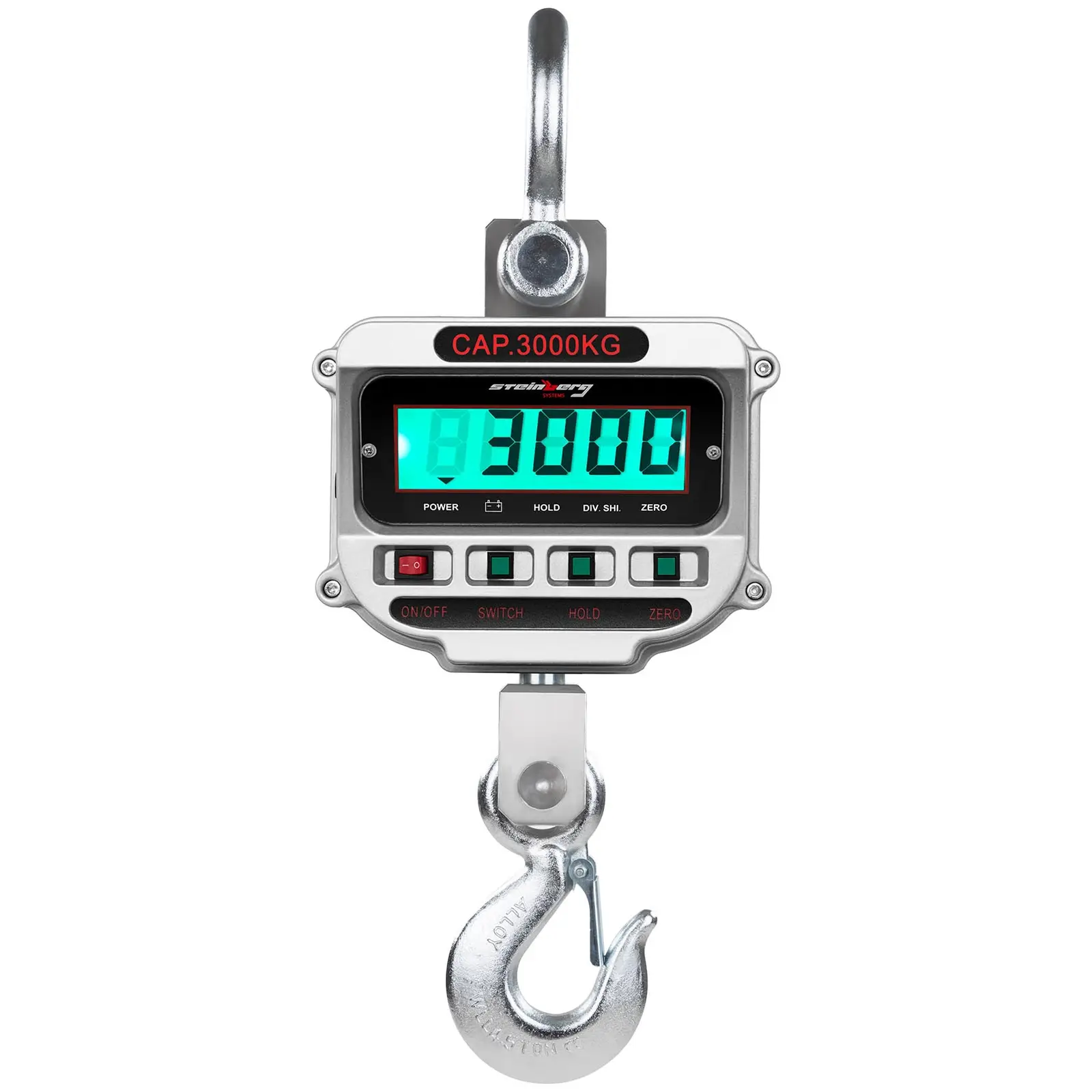 Balance suspendue - numérique - 3 000 kg/0,5 kg - avec écran LCD (Précision 1: 0.5 kg)