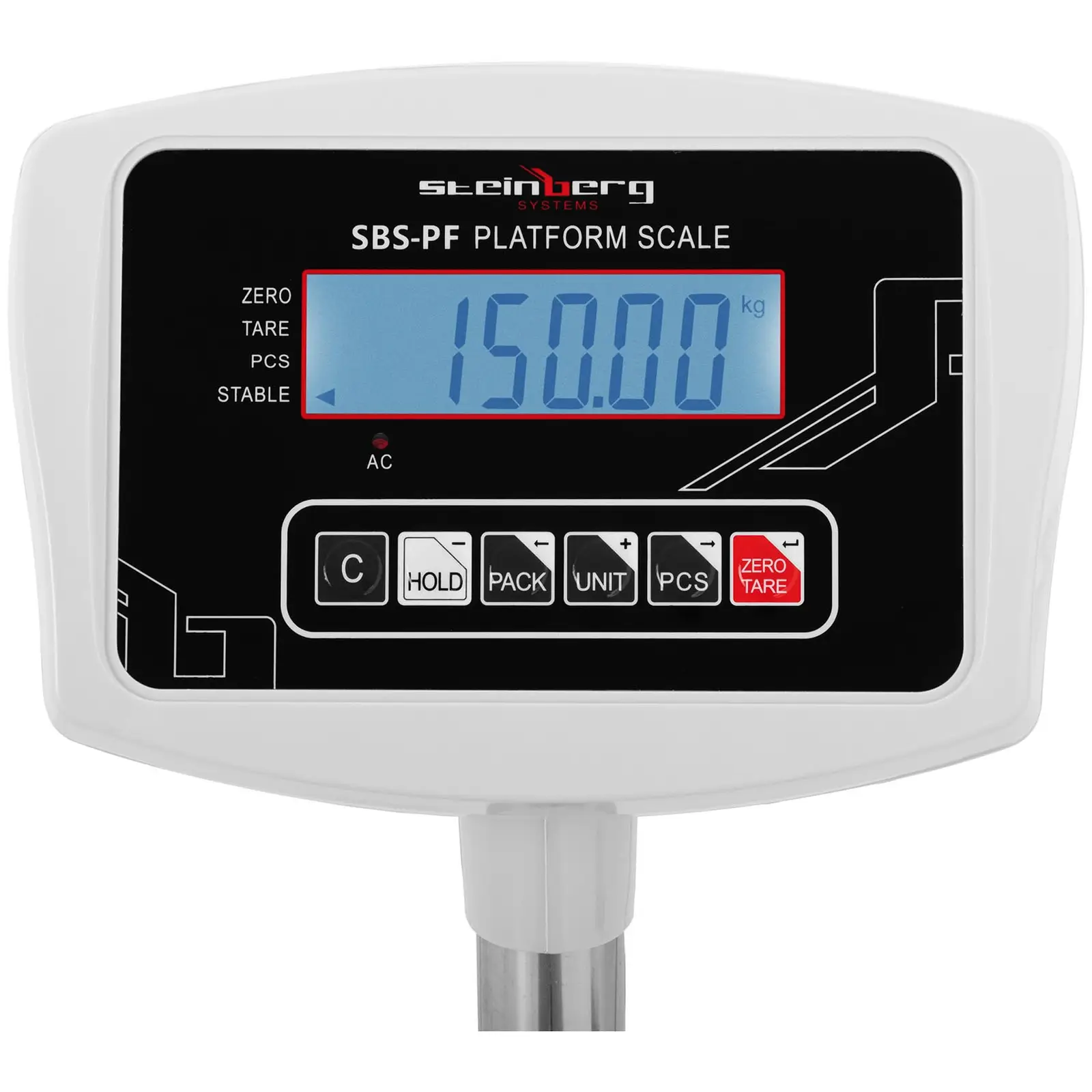 Plošinová váha - 150 kg / 0,05 g - 60 x 45 cm - LCD (Přesnost: 0.05 kg)