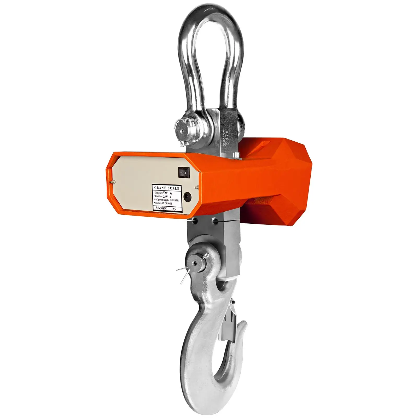 Jeřábová váha - 5000 kg / 1 nebo 2 kg - LED - digitální - 10m dálkové ovládání (Podržet: Ano)