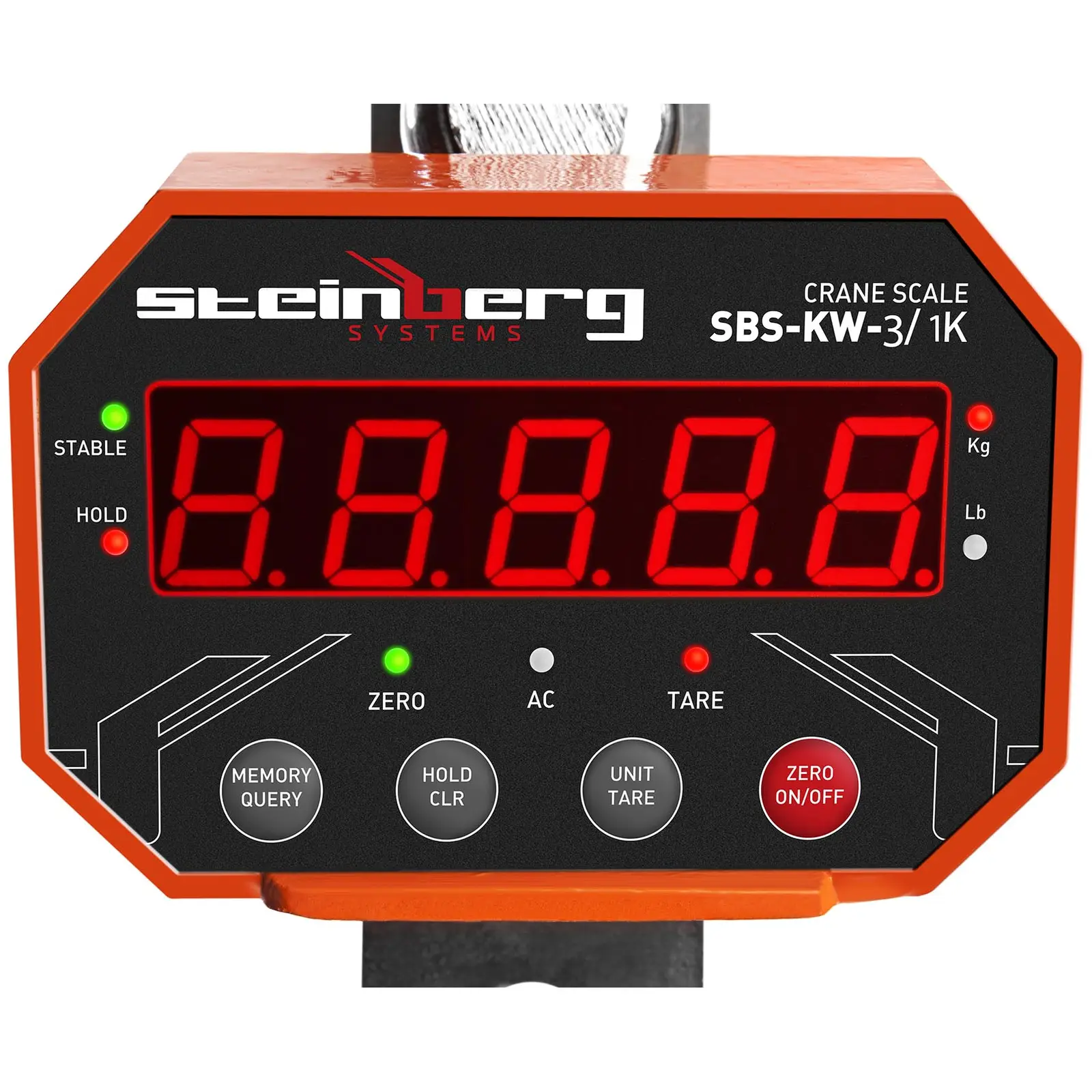 Kraanweegschaal - 3000 kg / 1 kg - LED - digitaal - afstandsbediening 20 m (Nauwkeurigheid: 1 kg)