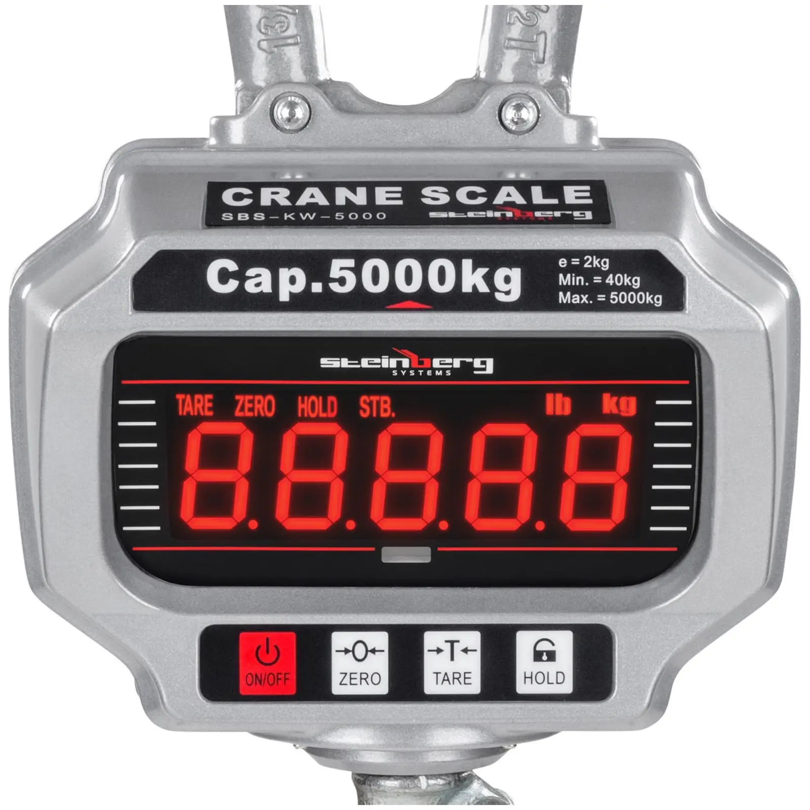 Balance suspendue - 5 000 kg/2 kg - LED - avec télécommande 50 m (Hold (rétention): Oui)