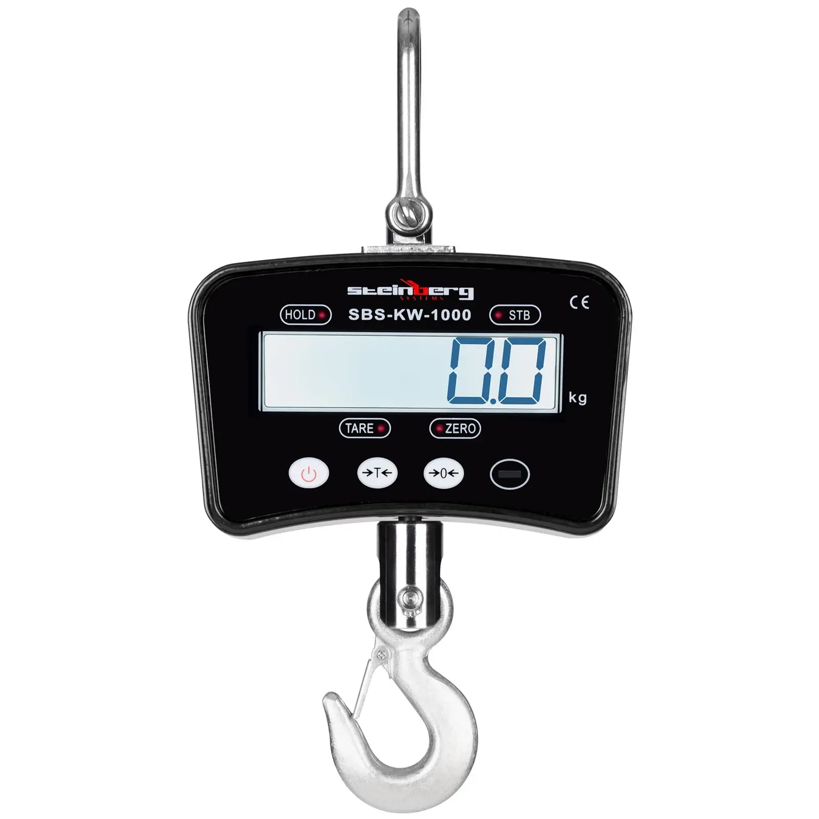 Žeriavová váha - 1000 kg/0,2 kg - LCD - čierna