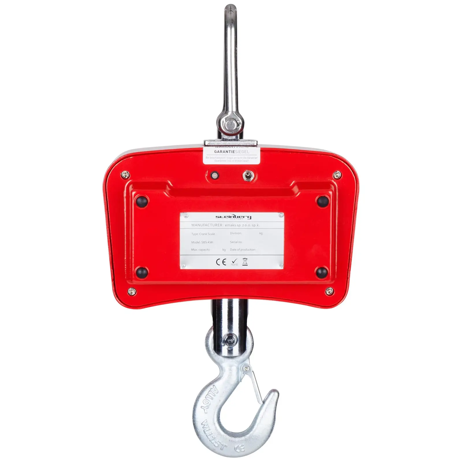 Balança digital de guindaste - 1000 kg / 0,2 kg - vermelho