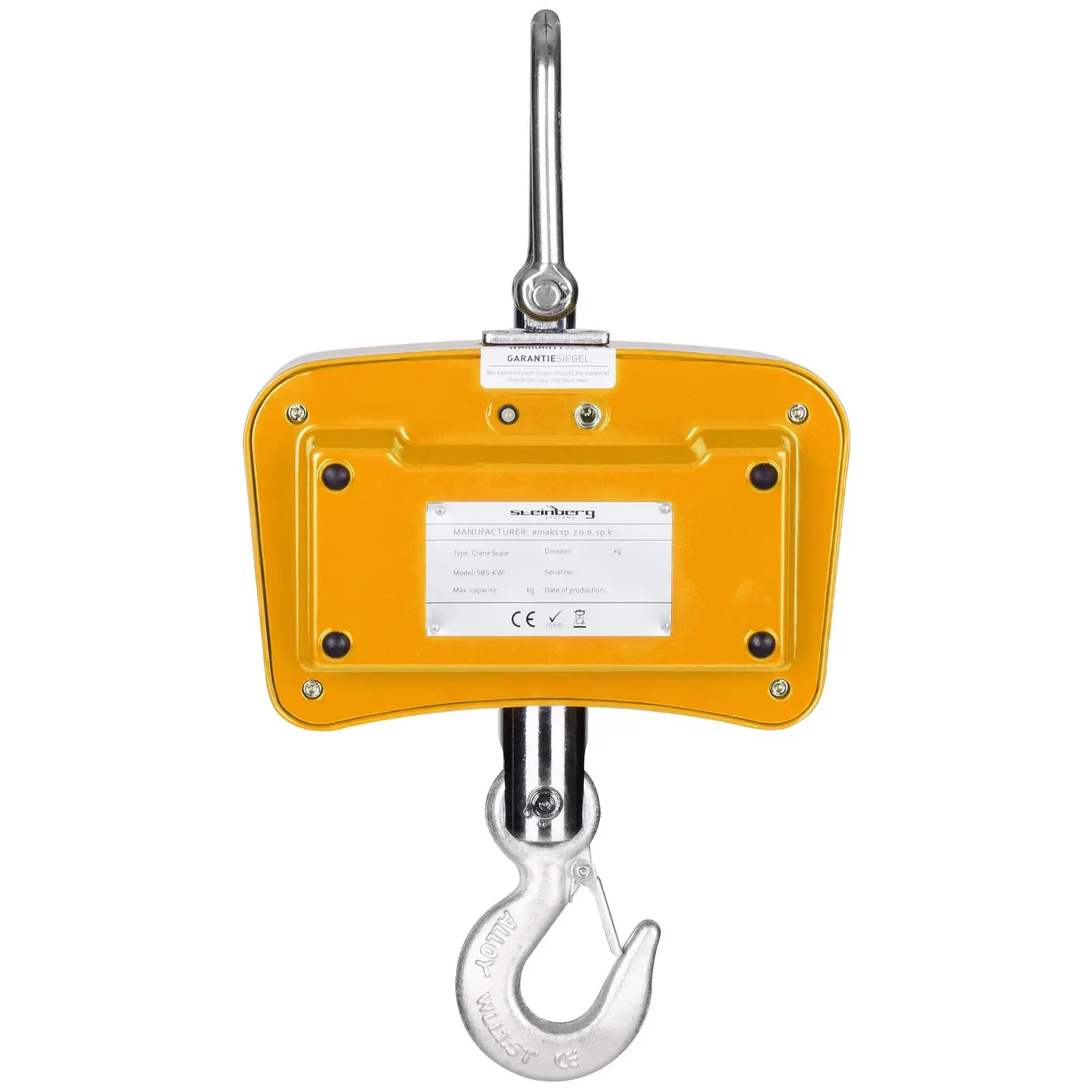 Kranwaage - 1.000 kg / 0,2 kg - LCD - gelb