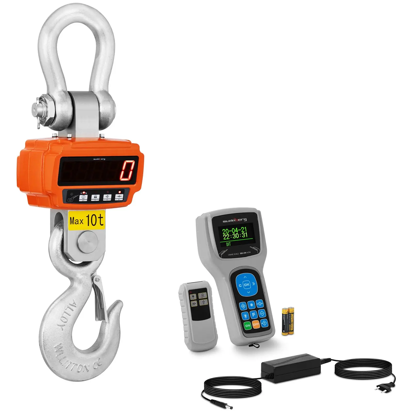 Dinamómetro digital - 10 000 kg / 2 kg - LED - digital - mando a distancia con pantalla