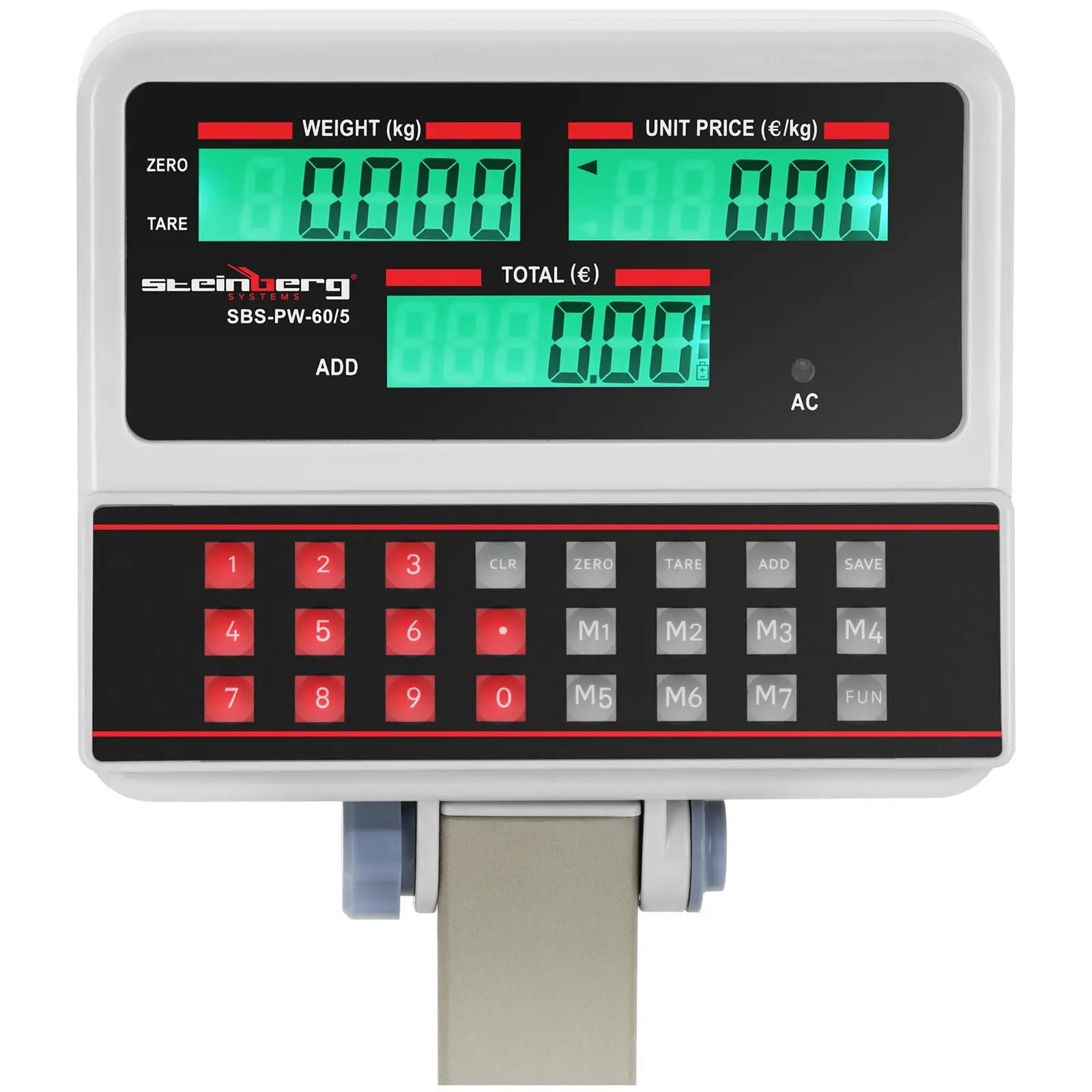 B-varer Butikkvekt - 60 kg / 5 g - hvit - LCD