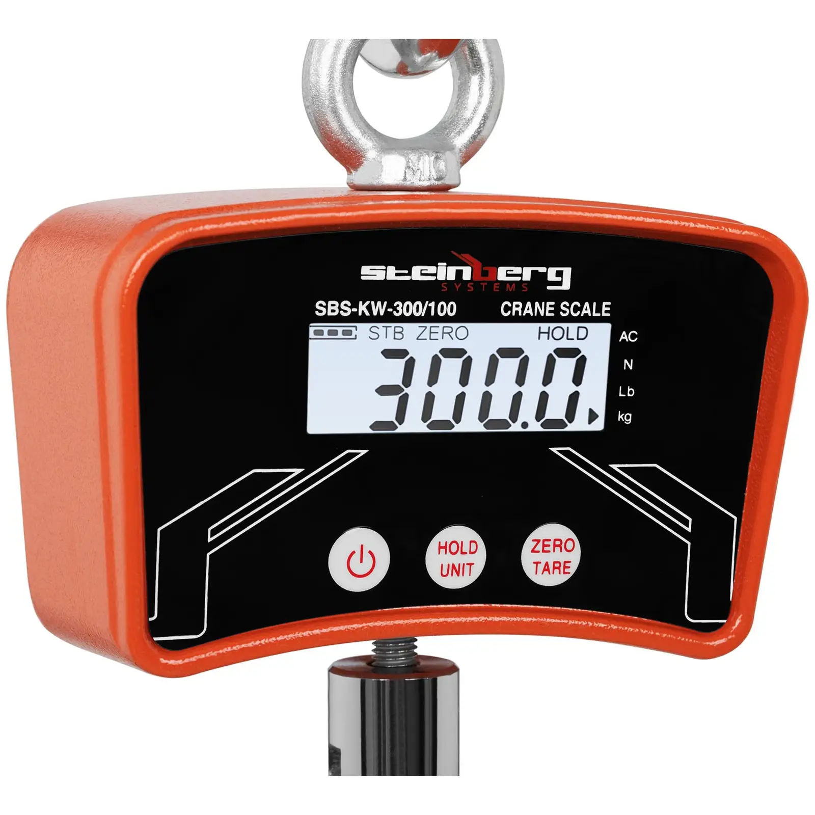 Kraanweegschaal - 300kg / 0,1kg - LCD - digitaal - veiligheidshaak (Nauwkeurigheid: 0.1 kg)