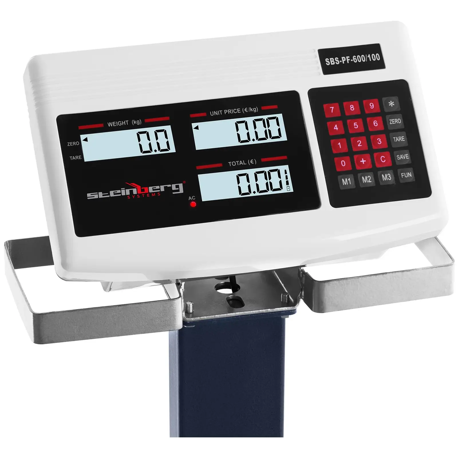 Plošinová váha - 600 kg / 0,1 kg - 40 x 30 cm - pojízdná - LCD (Přesnost: 0.1 kg)