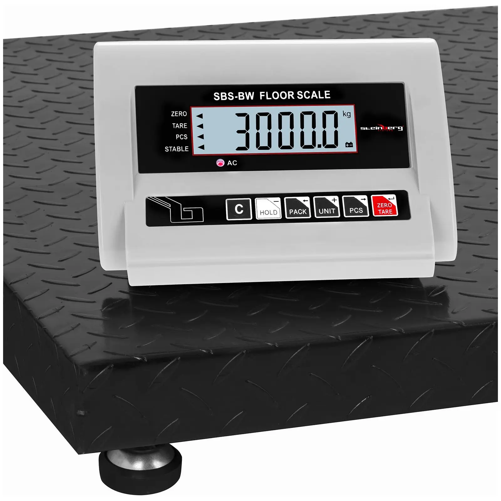 Podlahová váha - 3000 kg / 1 kg - 100 x 100 cm - bezdrátový LCD displej (Tárování: Ano)