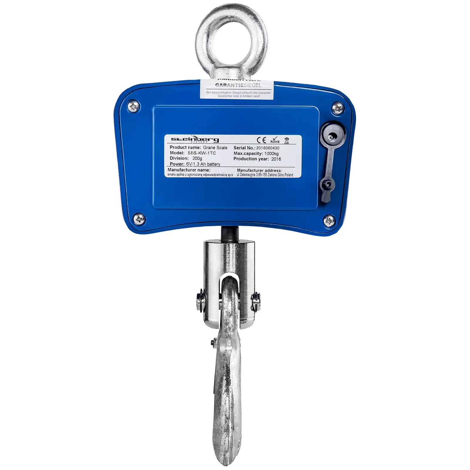 Jeřábová váha - 1 000 kg / 0,2 kg - LCD - digitální (Podržet: Ano)