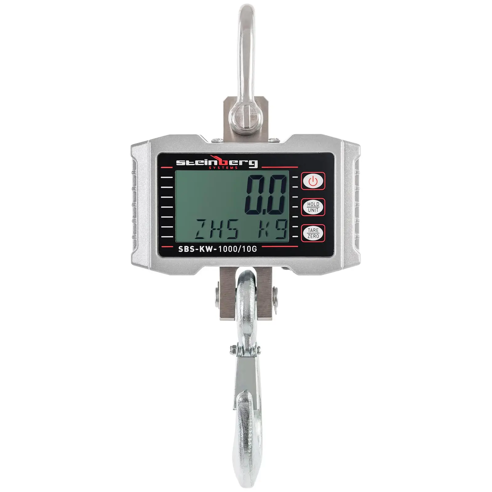 Kranų svarstyklės - 1 000 kg / 0,5 kg - LCD - aliuminis