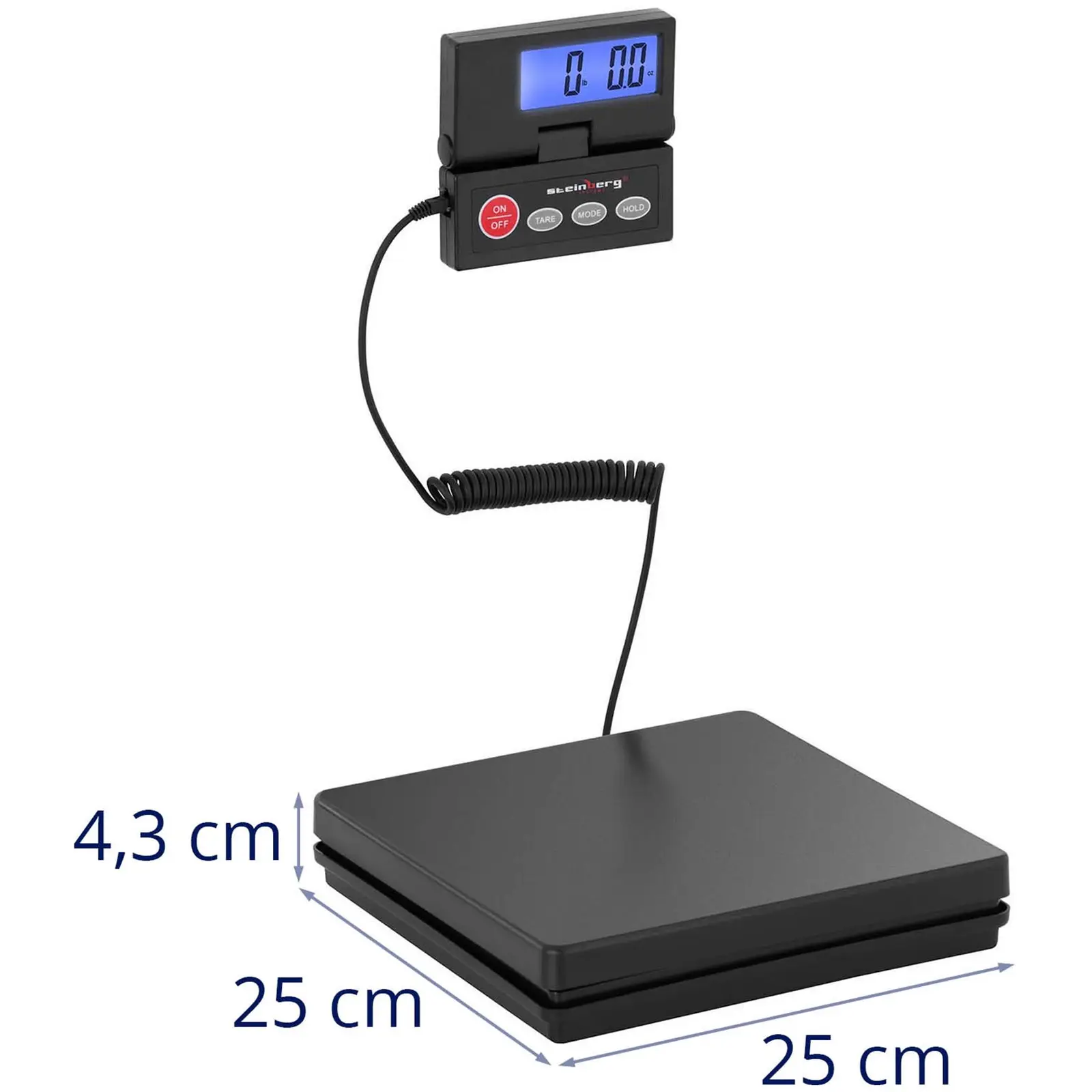 Digital Parcel Scale - 40 kg / 1 g - External LCD display
