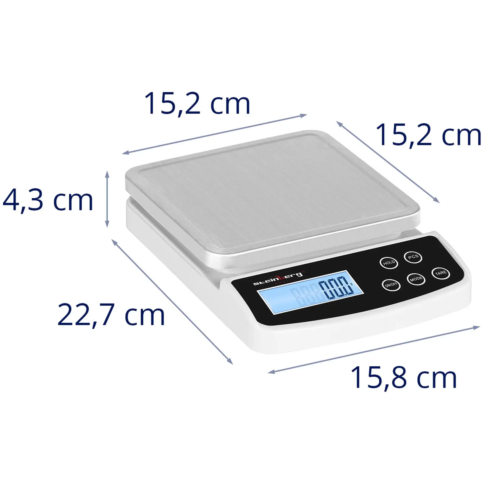 Poštovní váha - 5 kg / 0,1 g -LCD - Basic (Nuly: Ano)