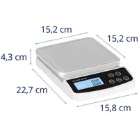 Digitális levélmérleg - 5 kg / 0,1 g - Basic