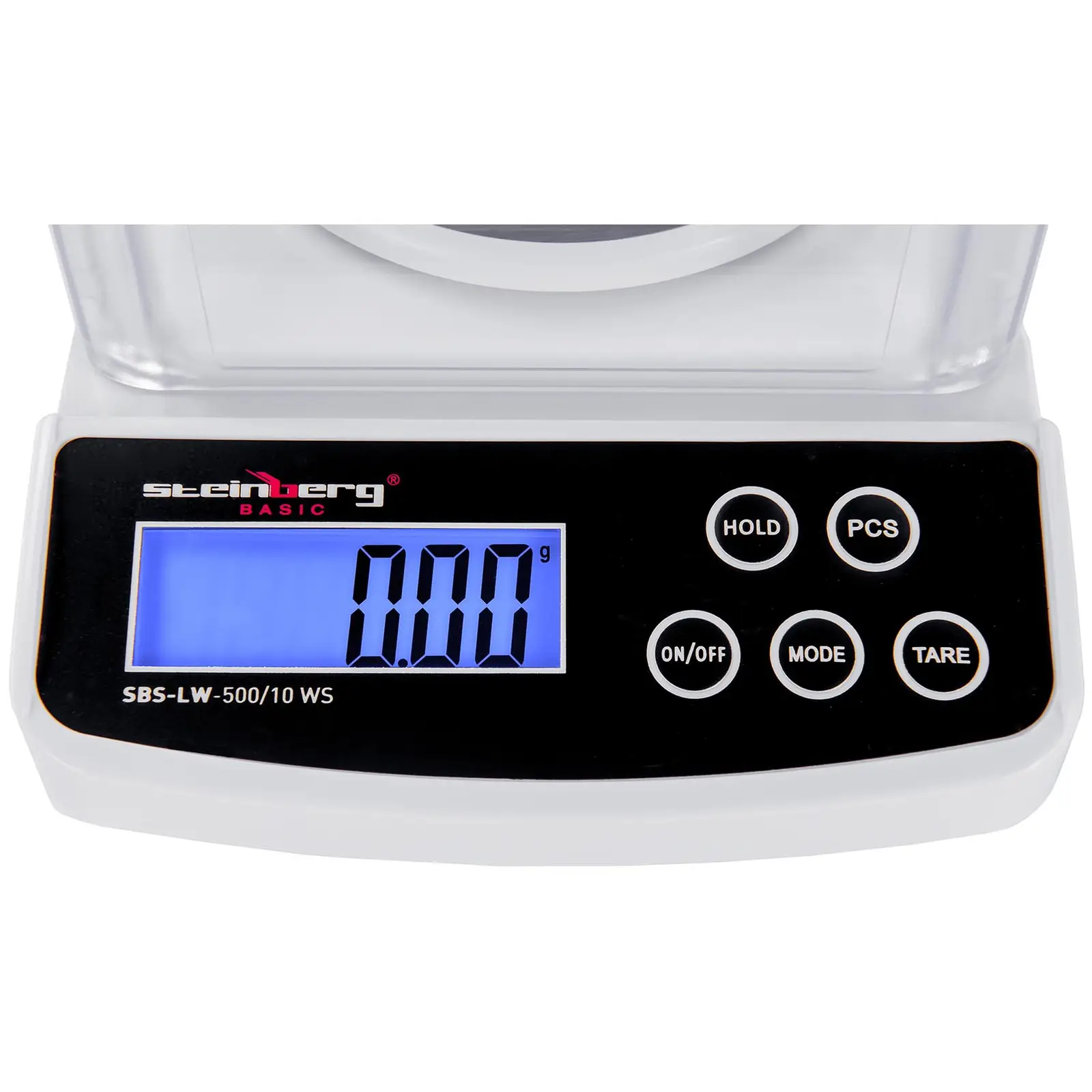 Digitální přesná váha -500g / 0,01 g – Basic – ochrana proti větru  (Čitelnost: 0.01 g)