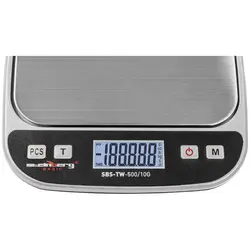 Skaitmeninės stalo svarstyklės - 500 g / 0,01 g - 13 x 10 cm