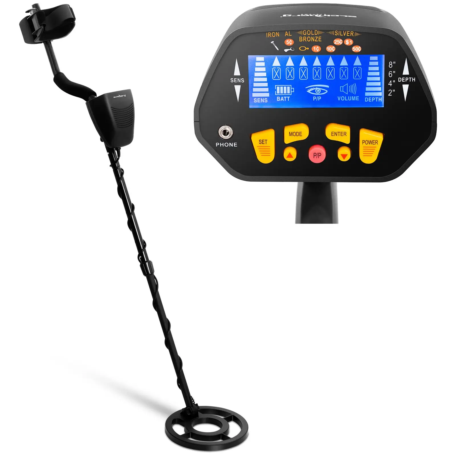 Metalldetektor - 120 cm / 18 cm - Ø 21,5 cm - Produktbild