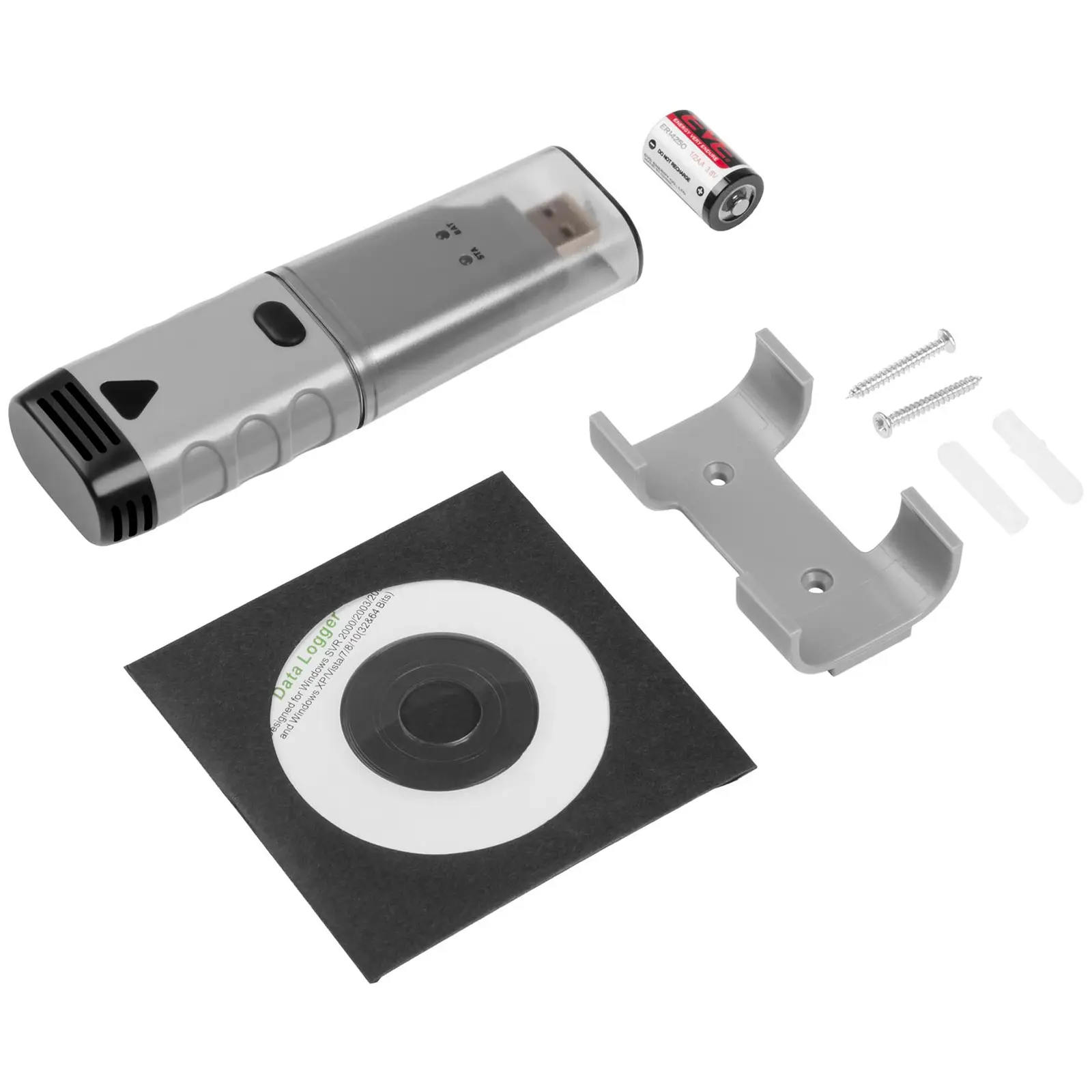Enregistreur de données - température + humidité de l’air (Type de piles: 3.6 V)