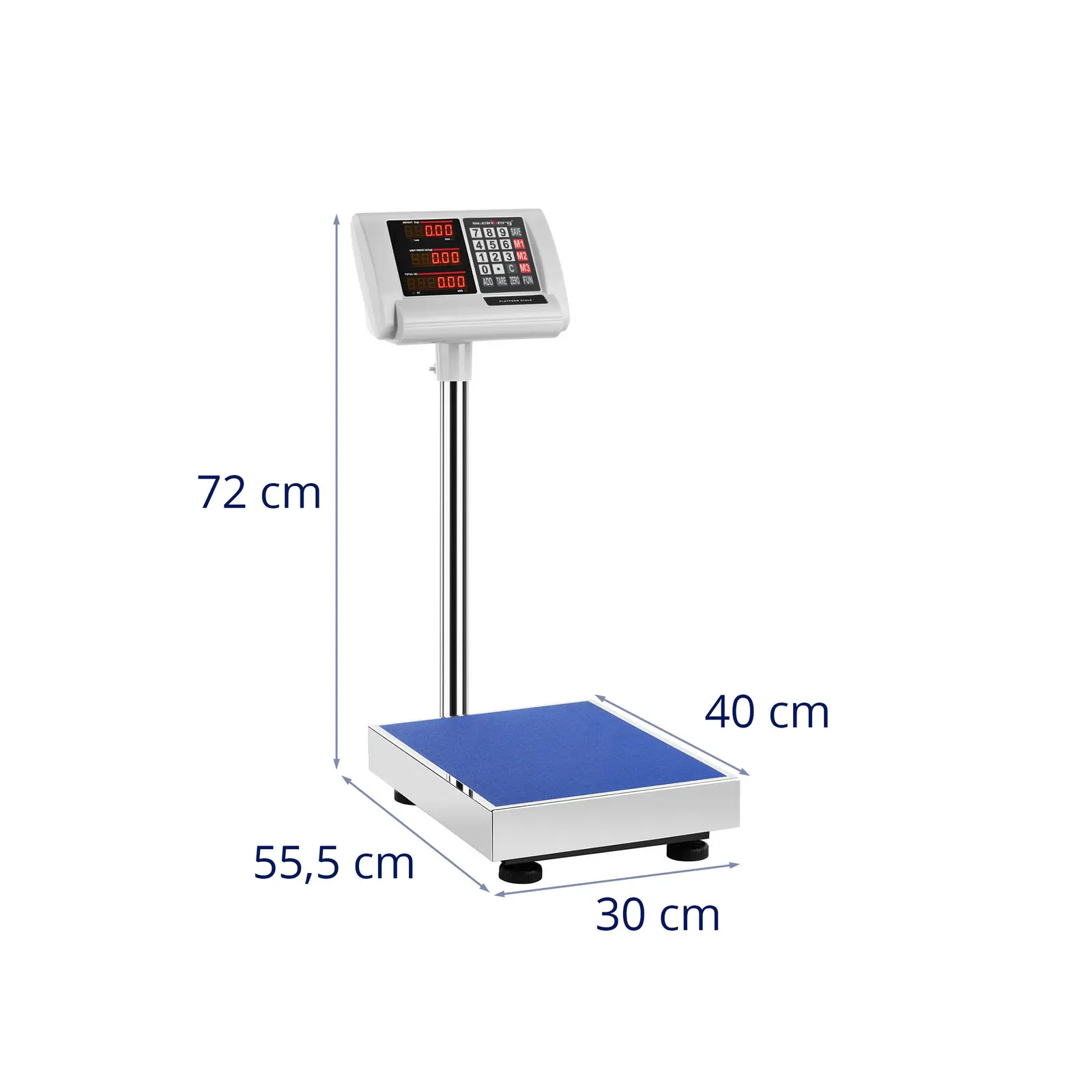 Plošinová váha - 60 kg / 0,01 kg - 40 x 30 cm - LED (Nuly: Ano)