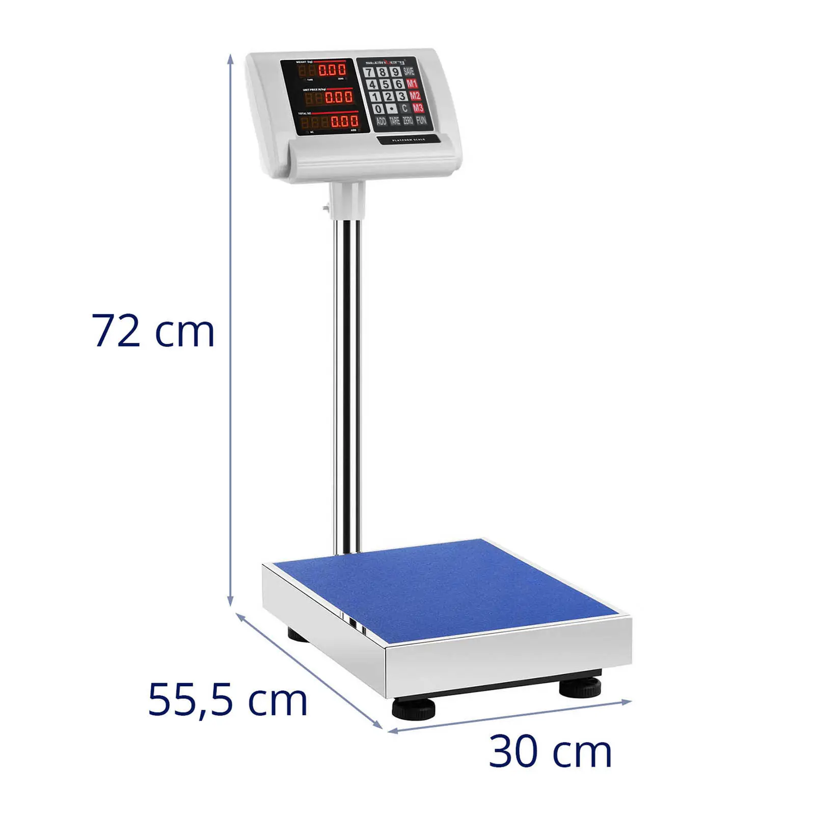 Bilancia a piattaforma - 100 kg / 10 g - 40 x 30 cm