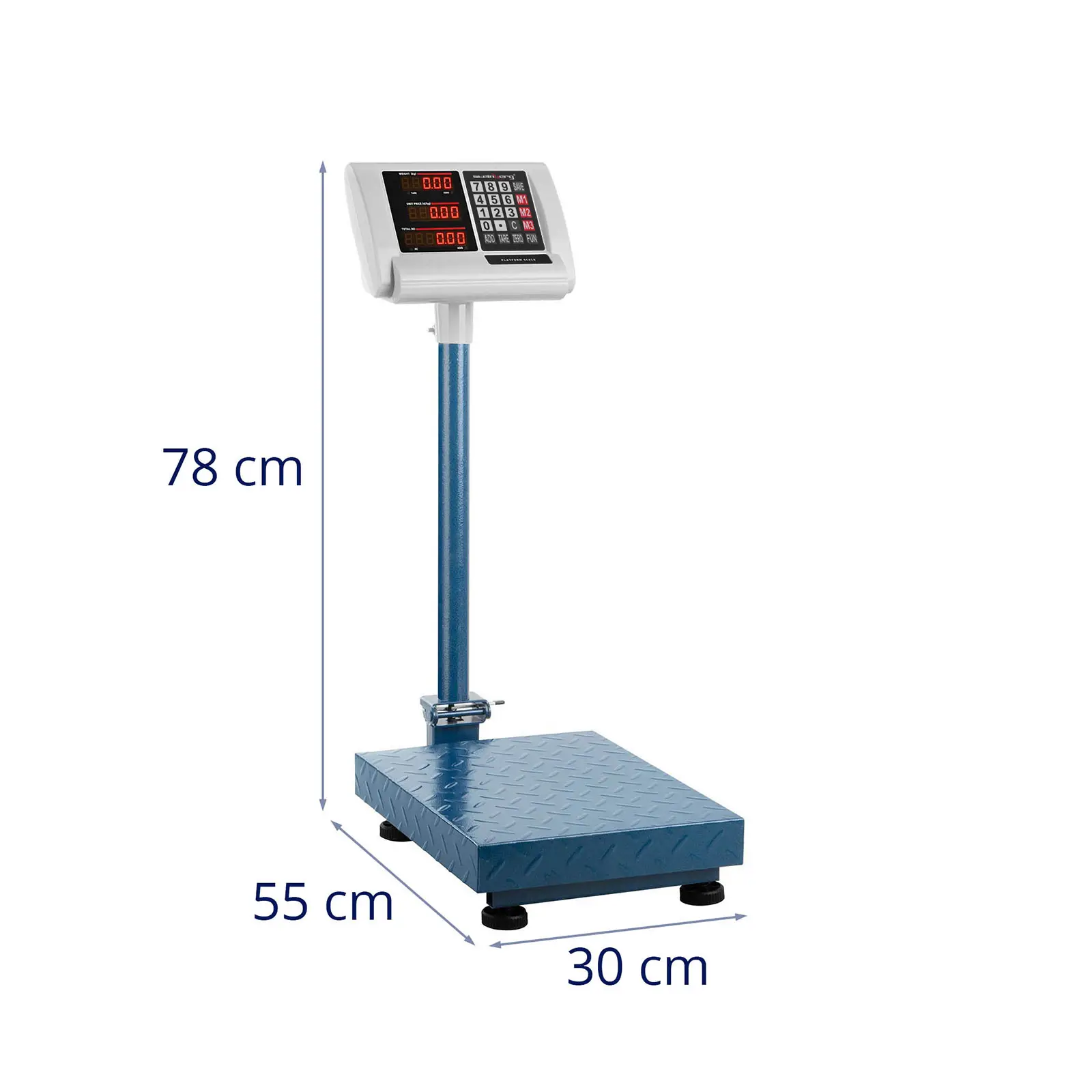 Plošinová váha - 100 kg / 0,01 kg - 40 x 30 cm - skládací - LED (Třída přesnosti: III)