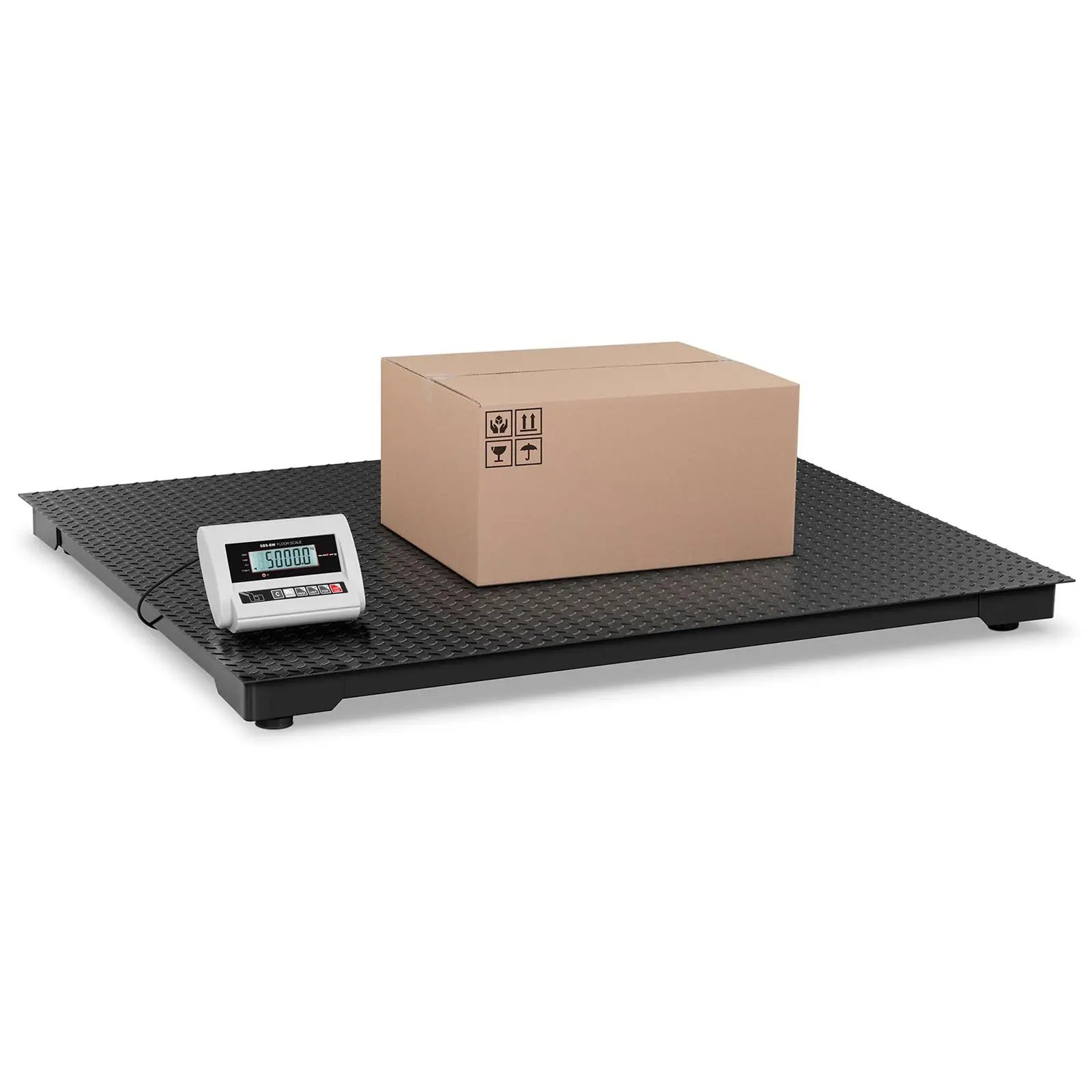 Balance au sol ECO - 5 000 kg / 2 kg - 150 x 150 cm - avec écran LCD