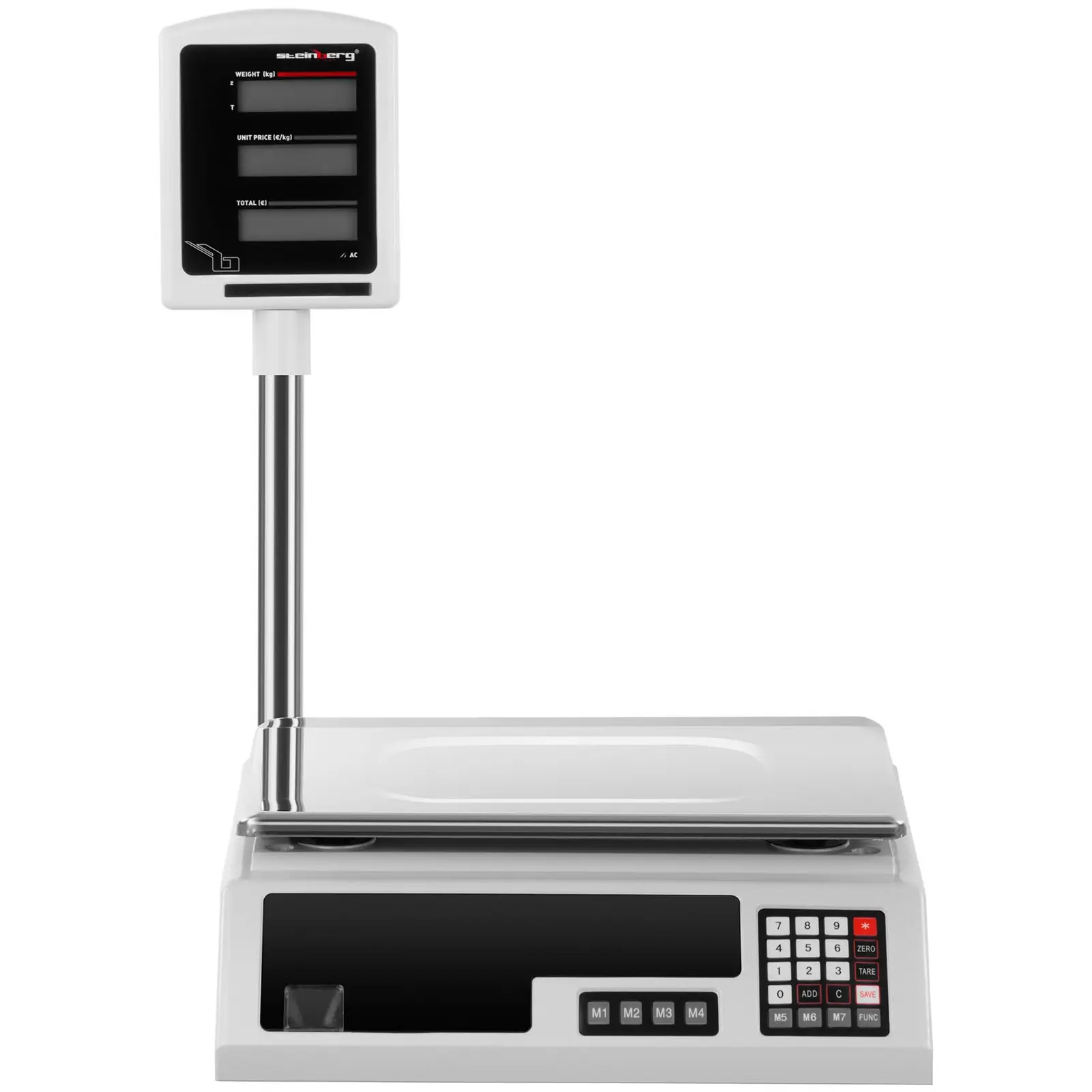 Kontrolní váha - 30 kg / 1 g - 34 x 23 cm - 6 vyvýšených LCD (Přesnost: 0.001 kg)