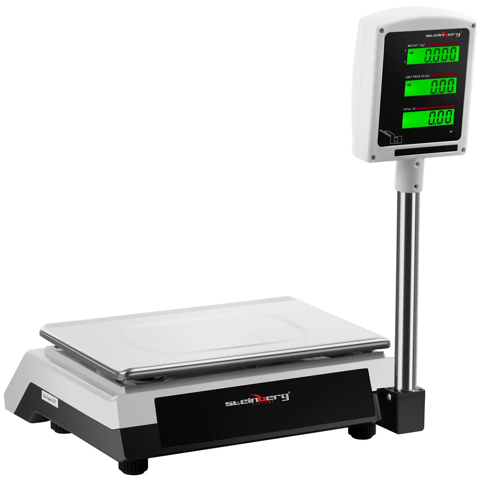 Kontrollwaage - 30 kg / 1 g - 34 x 23 cm - 6 LCD Hochanzeige - 4
