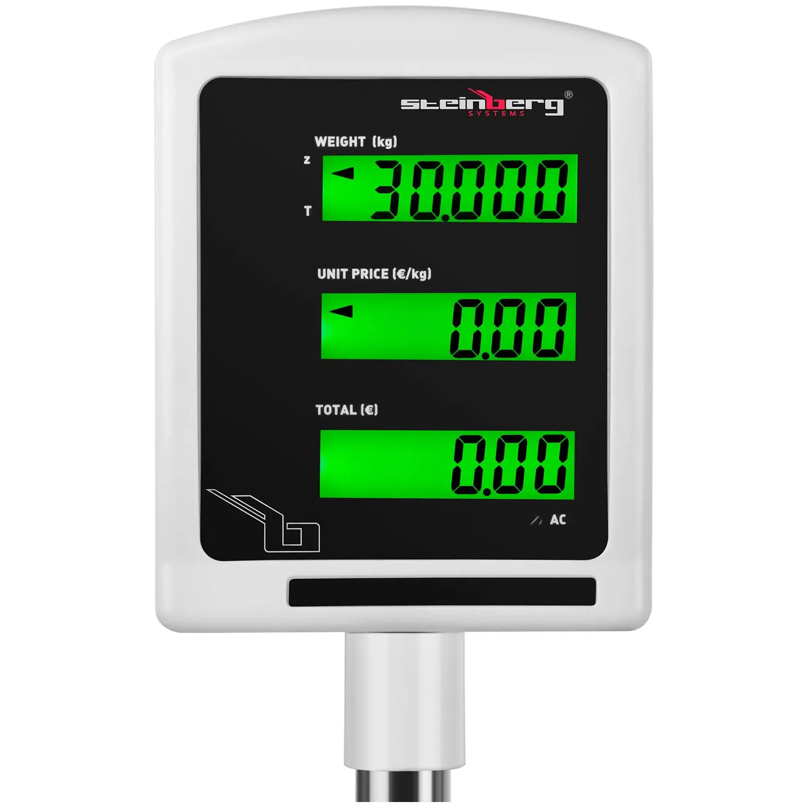 Kontrollwaage - 30 kg / 1 g - 34 x 23 cm - 2 LCD