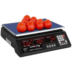 Balanza digital para control - 30 kg / 2 g - negro - LED