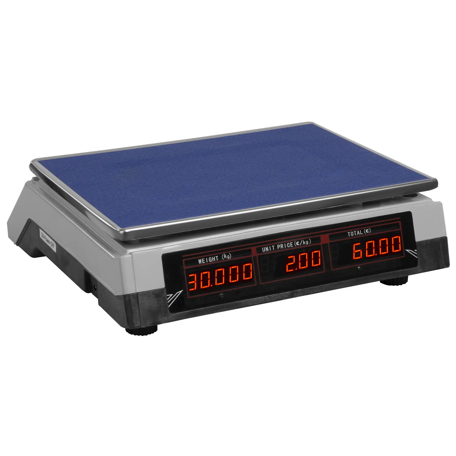 Kontrollwaage - 30 kg / 2 g - 33 x 24 cm - 6 LED