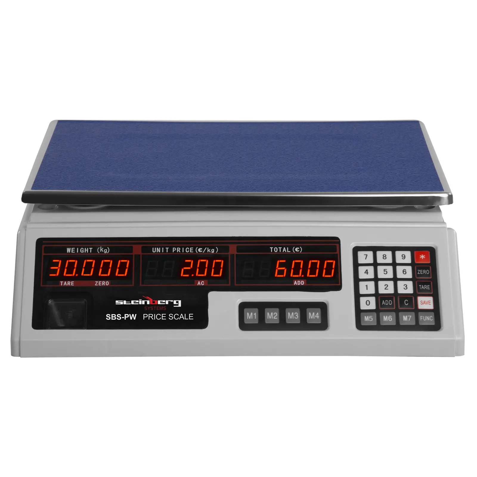Kontrolní váha - 30 kg / 2 g - 33 x 24 cm - 6 LED (Přesnost: 0.002 kg)
