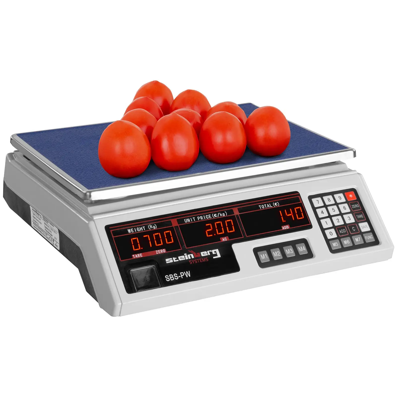 Kontrolní váha - 30 kg / 2 g - 33 x 24 cm - 6 LED (Ukládání: Ano)