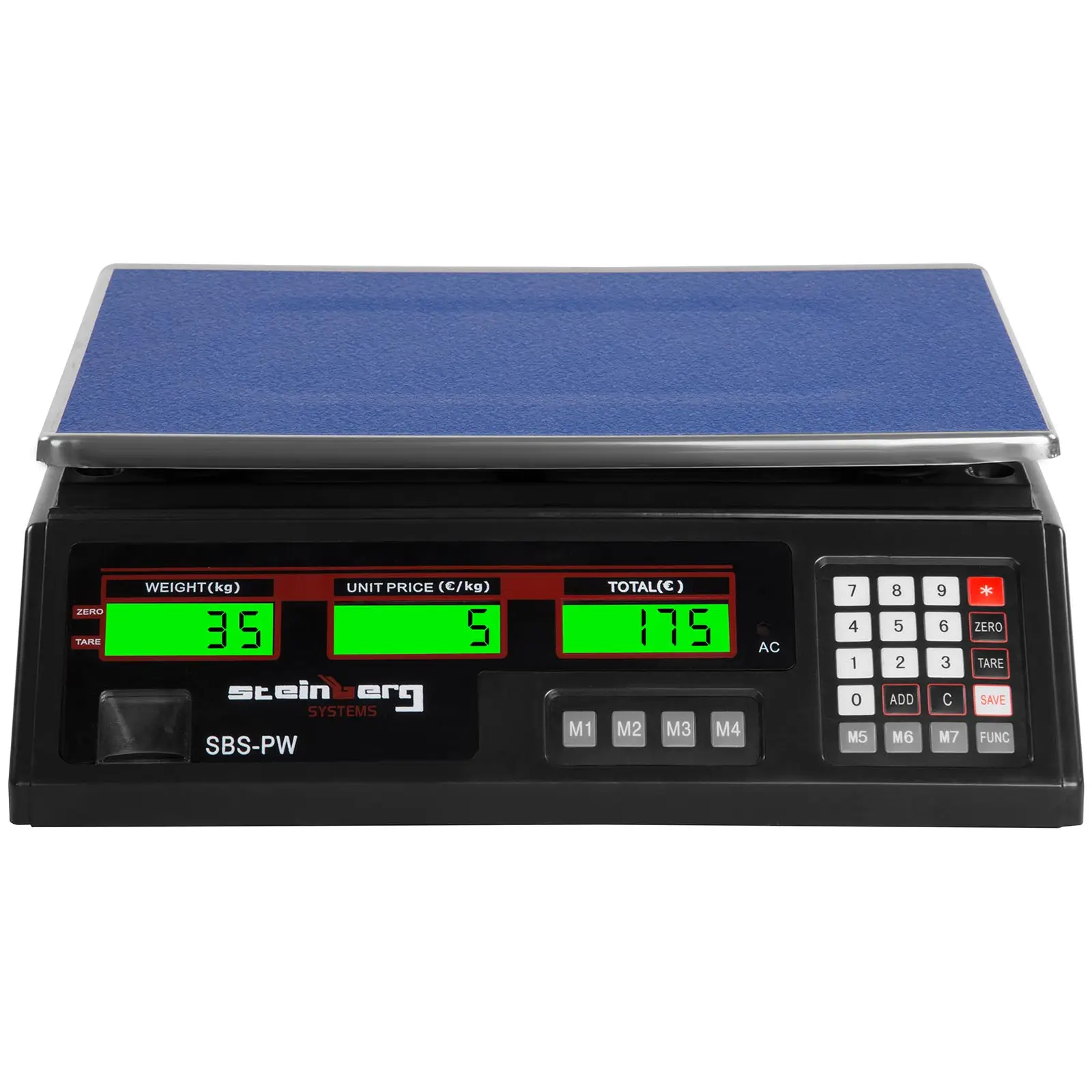 Digitale weegschaal - 35 kg / 2 g - zwart - LCD