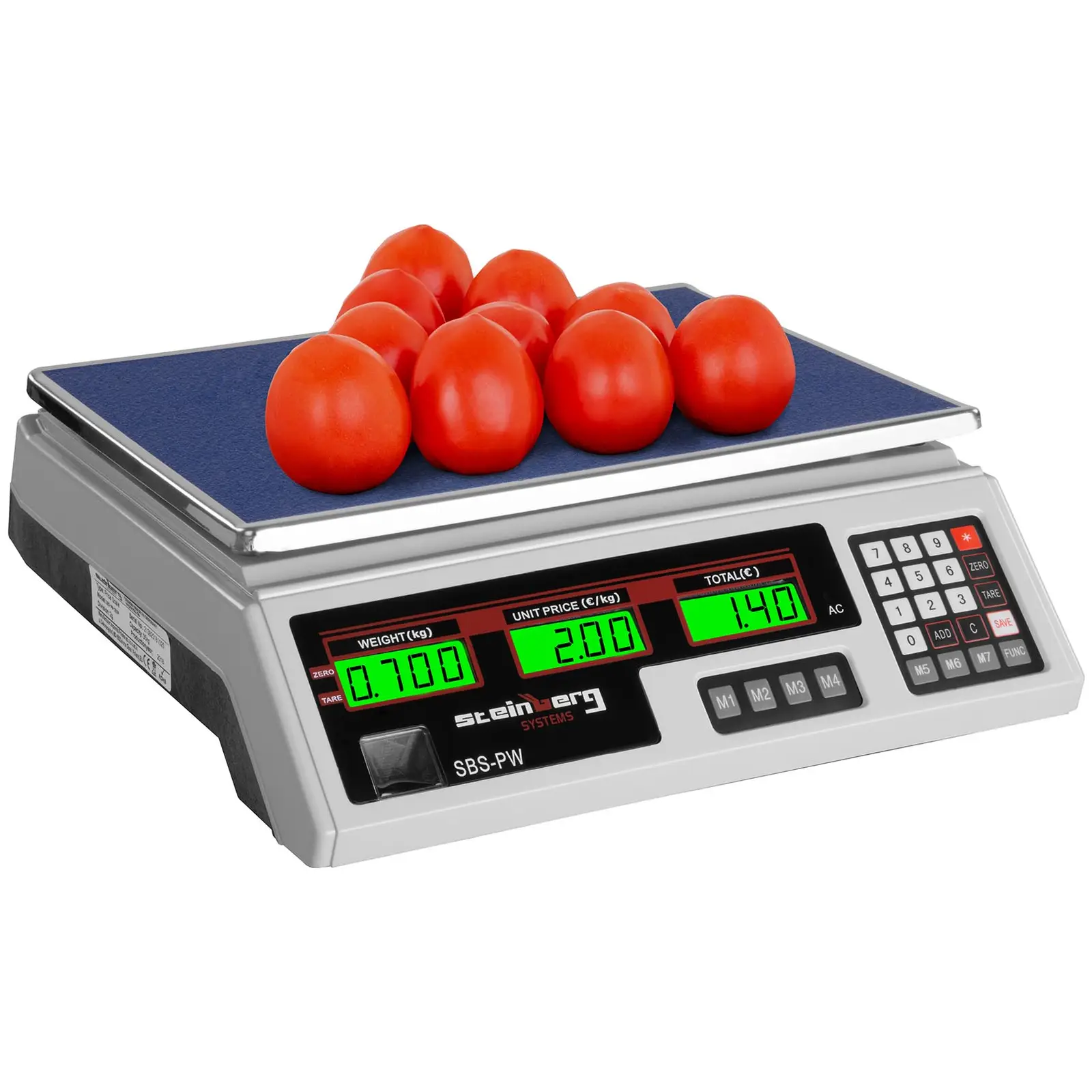 Balanza digital para control - 35 kg / 2 g - blanco - LCD