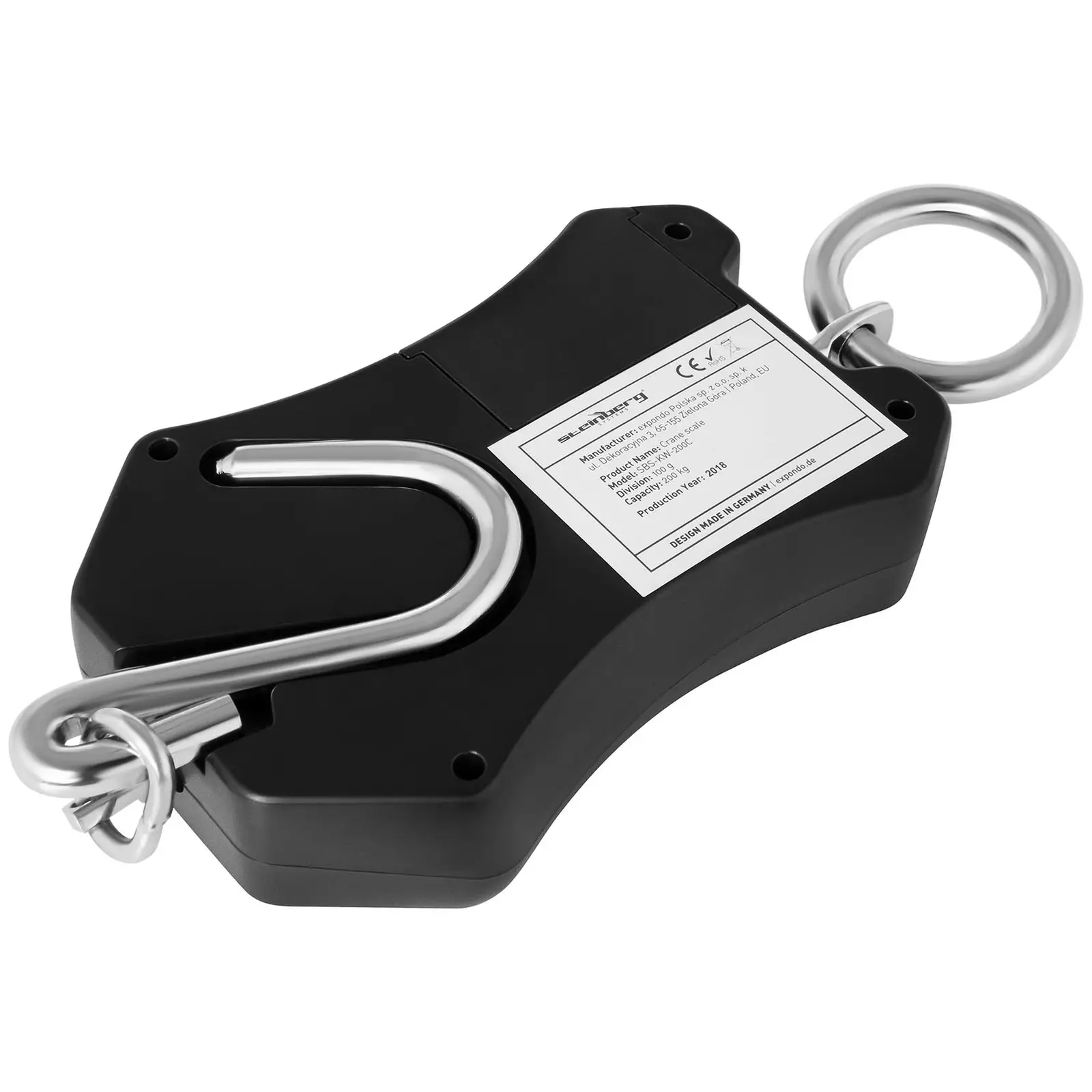 Balance suspendue - 200 kg/0,1 kg - avec écran LCD (Calibrage: 0.5 kg)