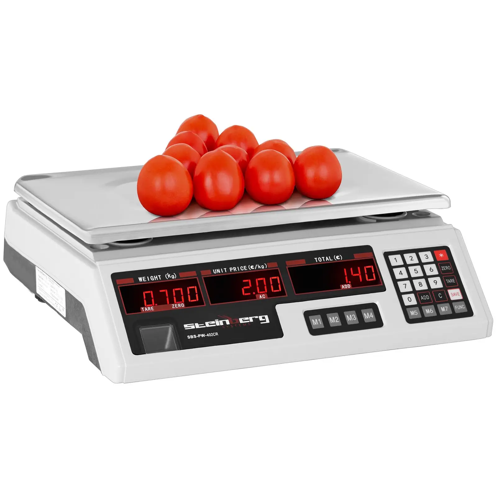 Kontrolní váha - 40 kg / 2 g - 33,7 x 23,1 cm - 6 LED (Tárování: Ano)