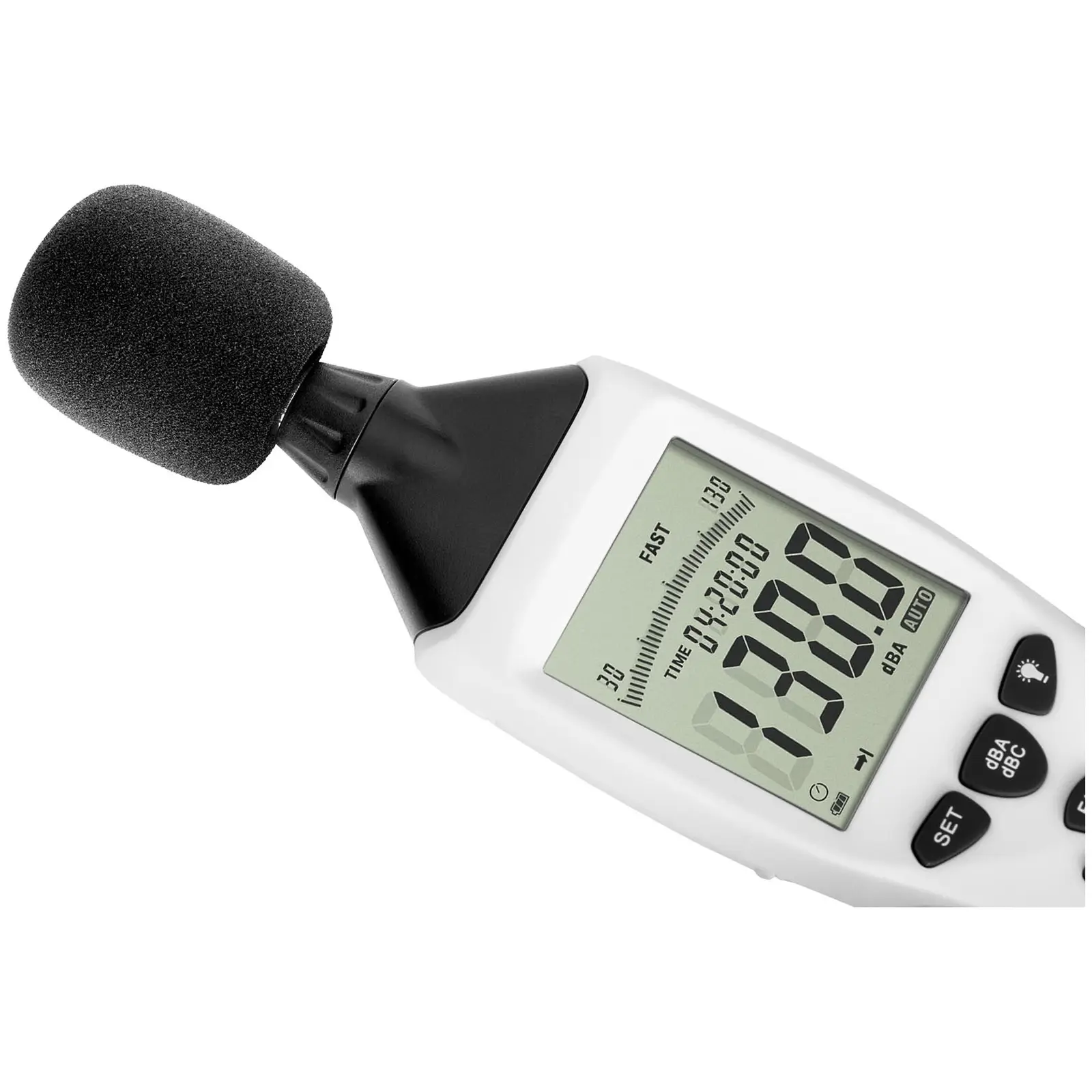 Hlukoměr - 30 až 130 dB (Min./max.: Ano)