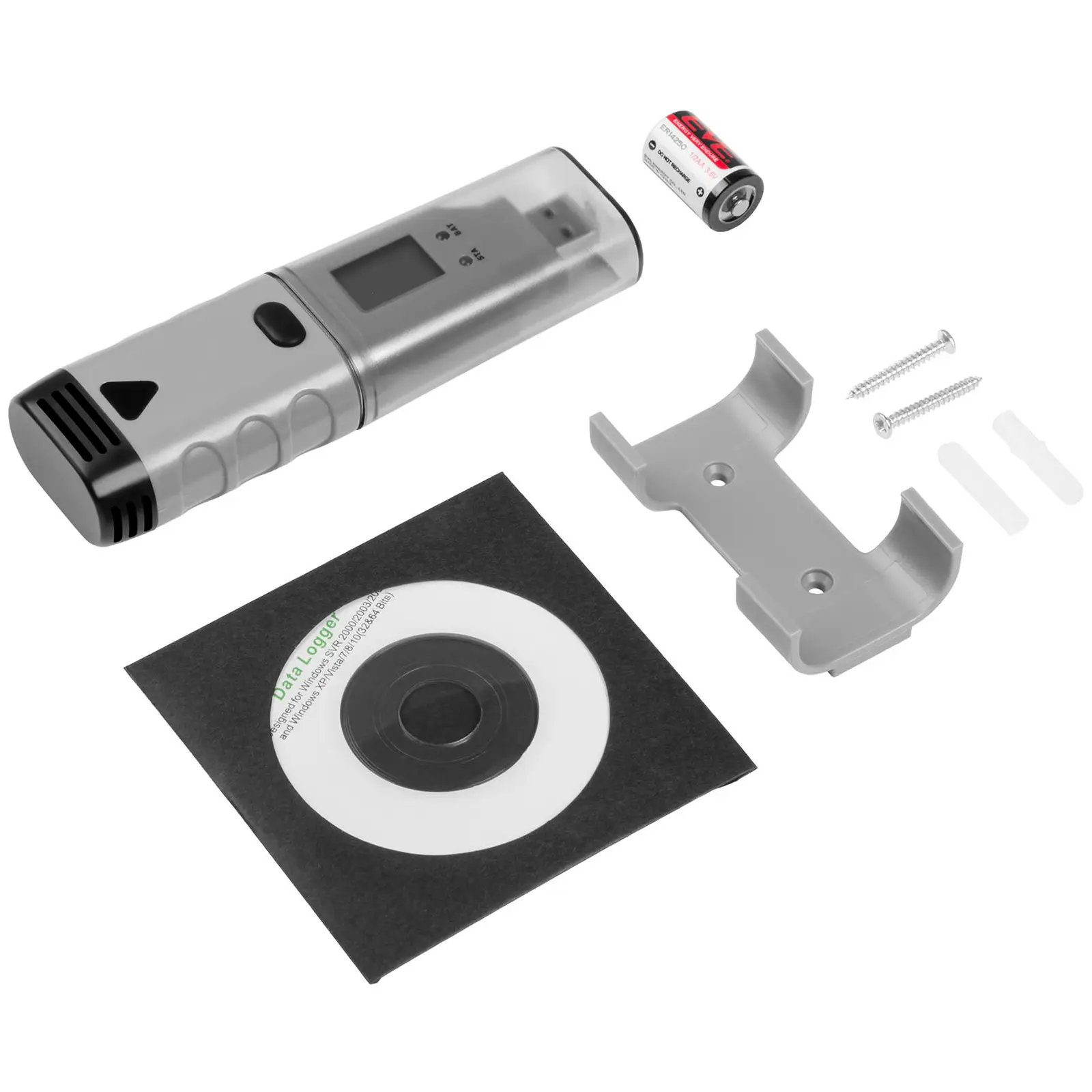 Data logger para temperatura y humedad del aire - LCD - (-35) a +70 °C - de 0 a 100 % rH