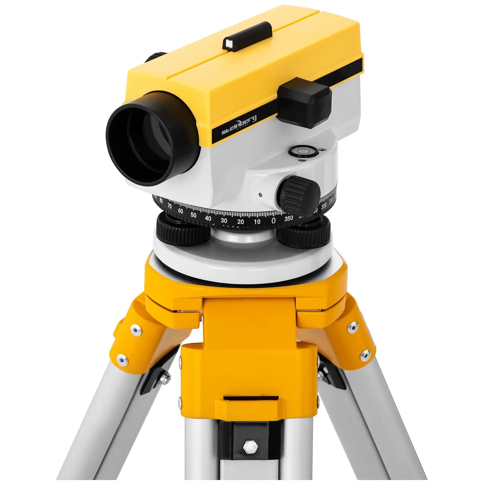 Automatic Level - with tripod and level staff - 20x magnification - 34 mm lens - deviation 2.5 mm - air damped compensator