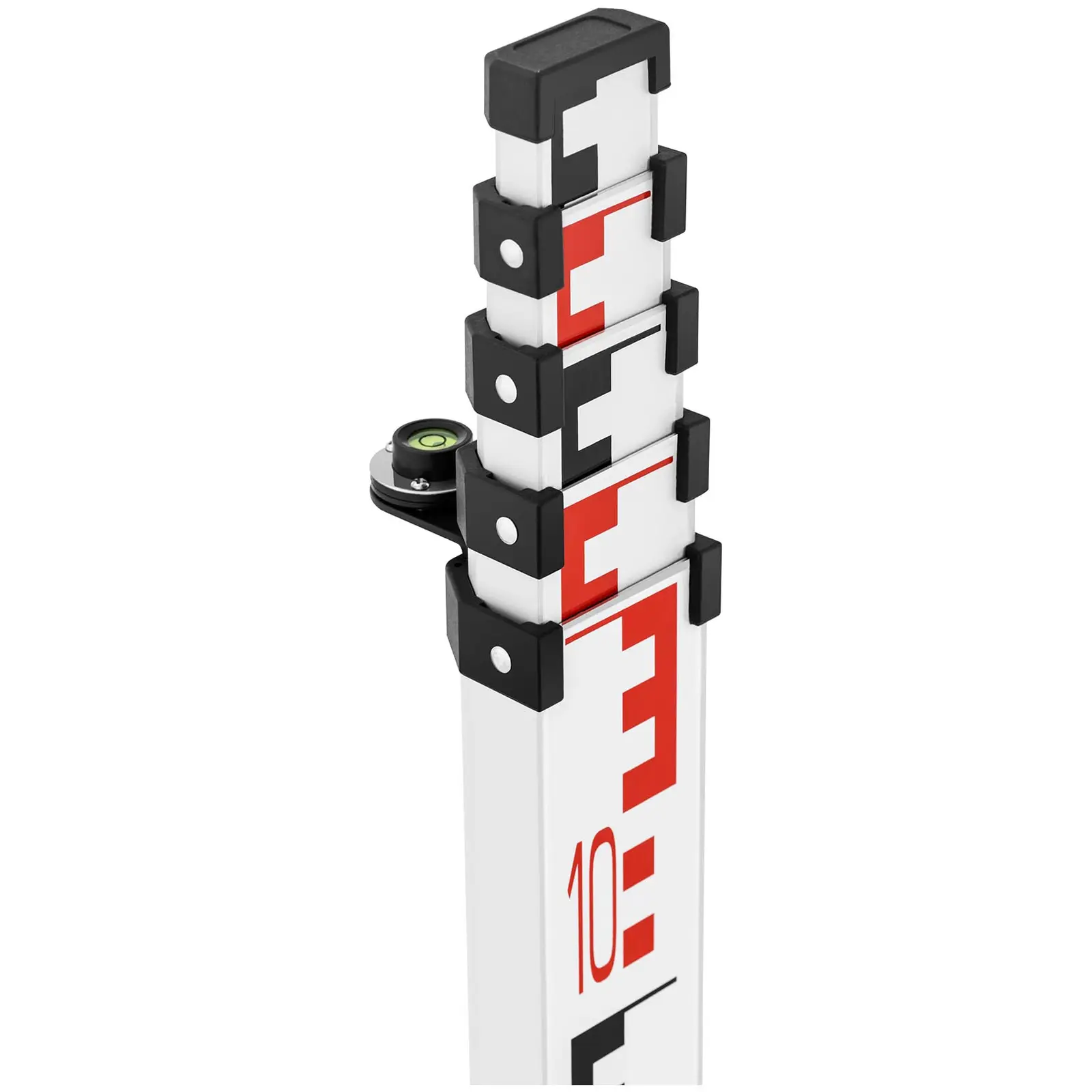 Nivelační lať - 5 m - 2 stupnice (mm/cm) - hliník (Minimální délka: 1230 mm)